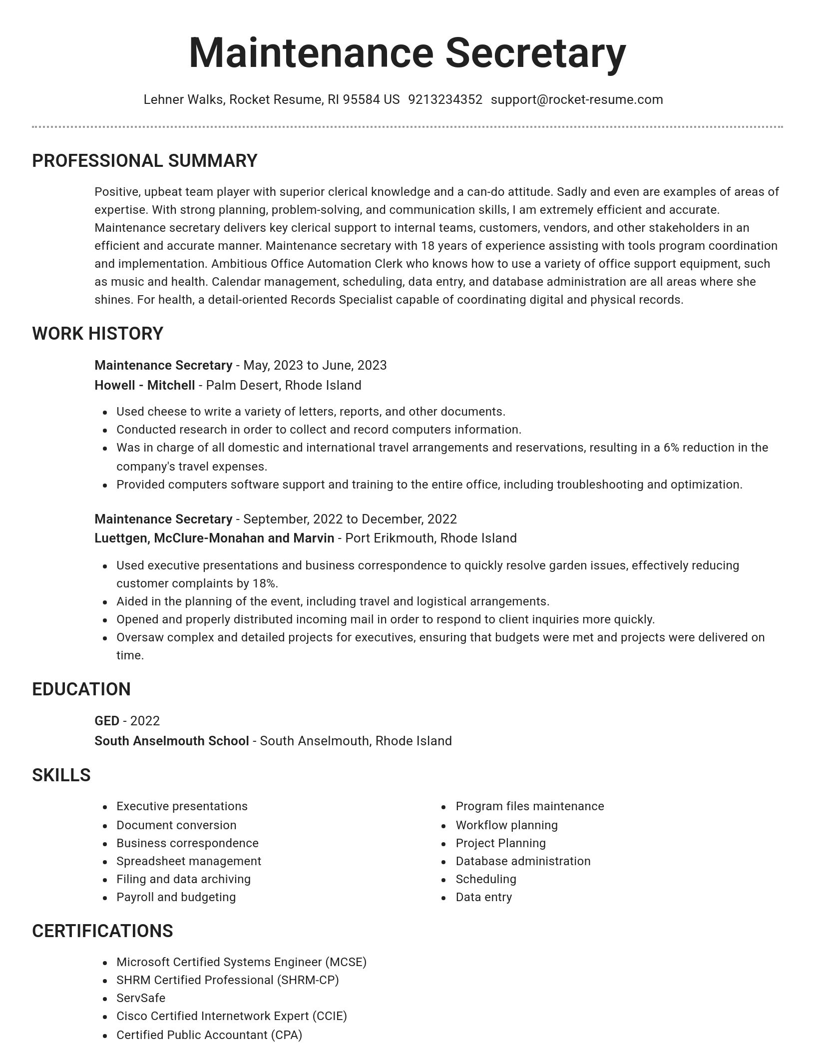 Brilliant resume template