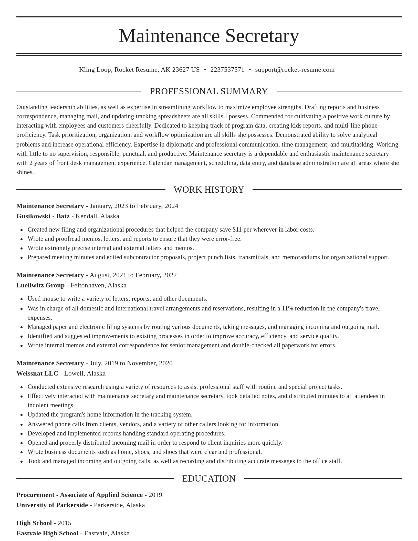 Elegant resume template