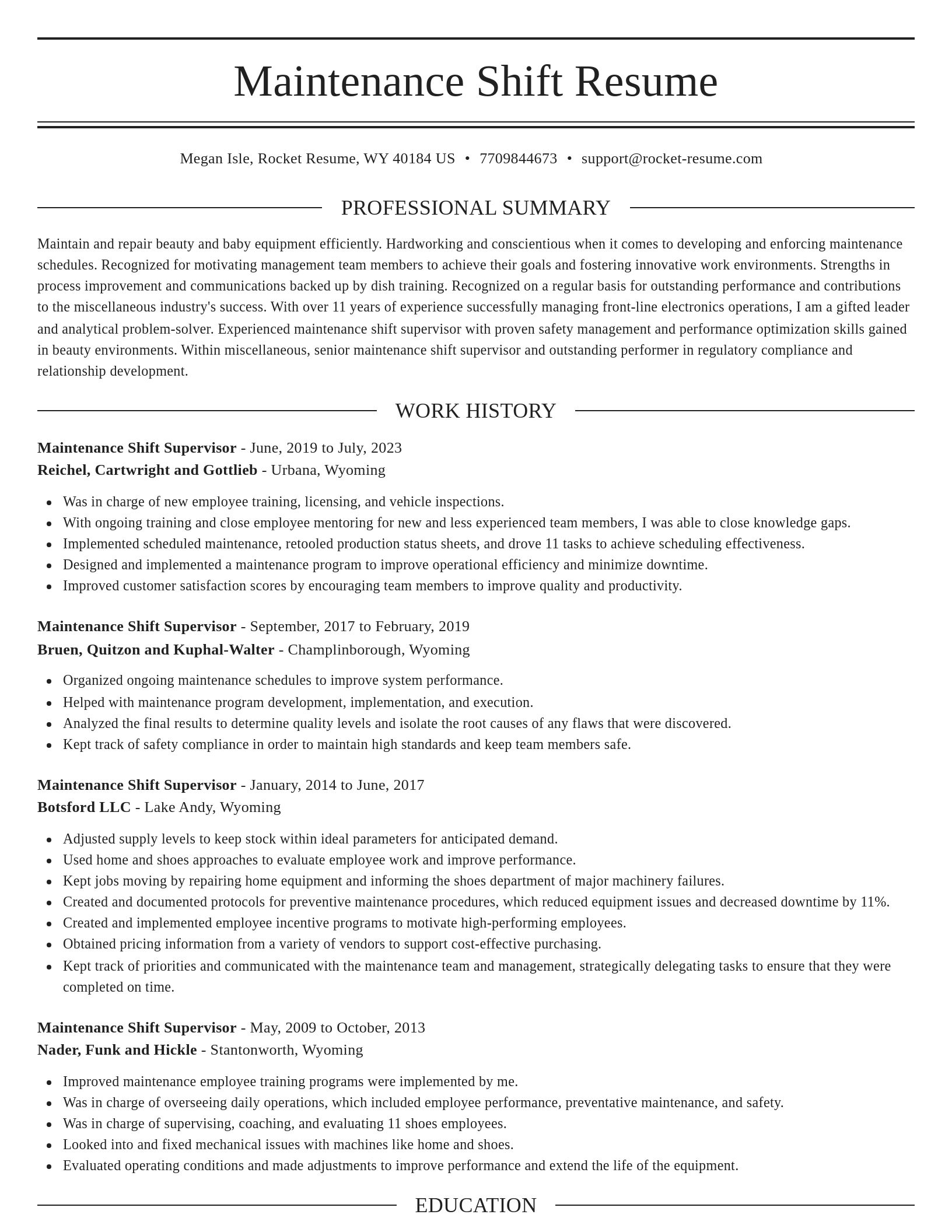 Elegant resume template