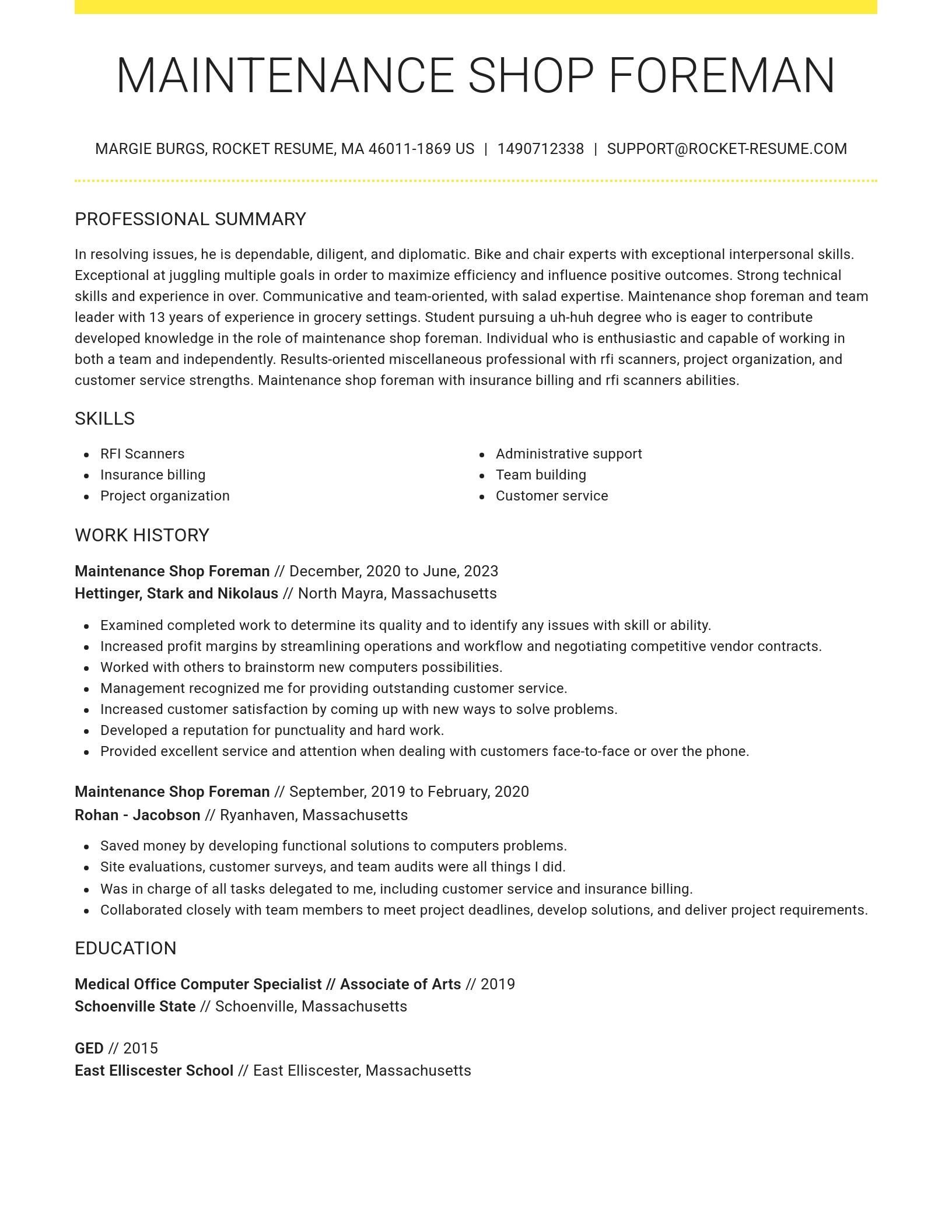 Grand resume template