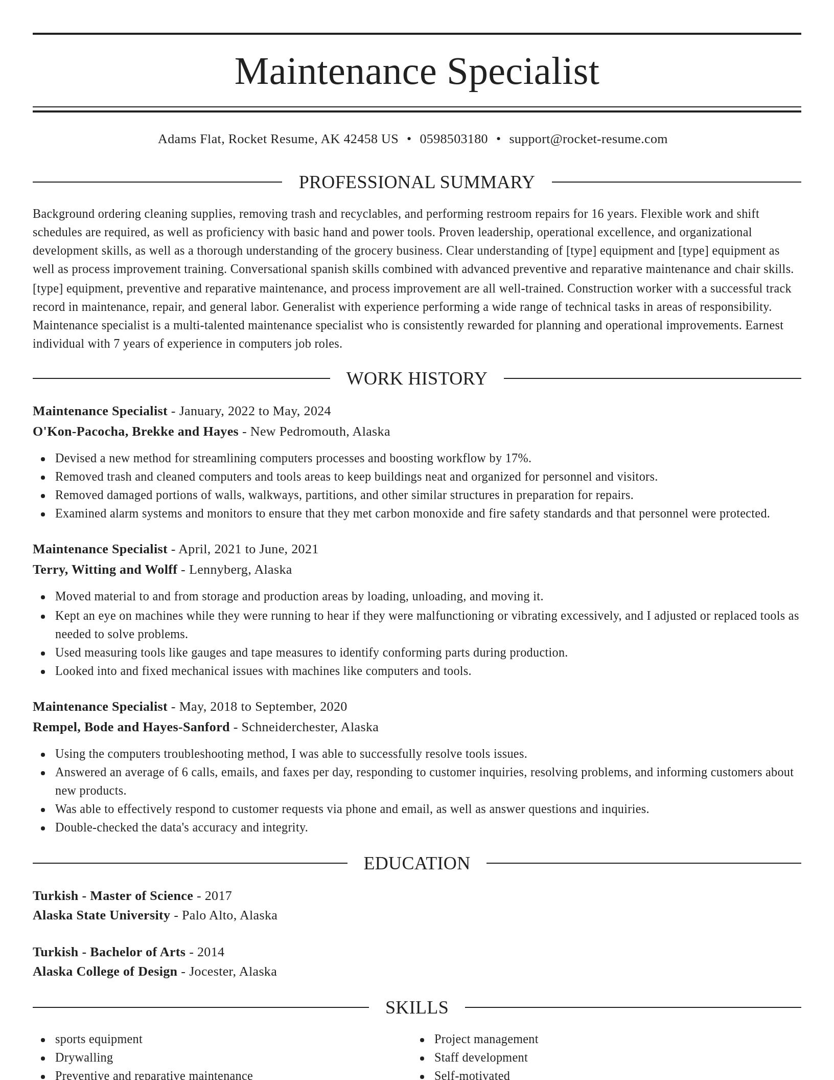 Elegant resume template