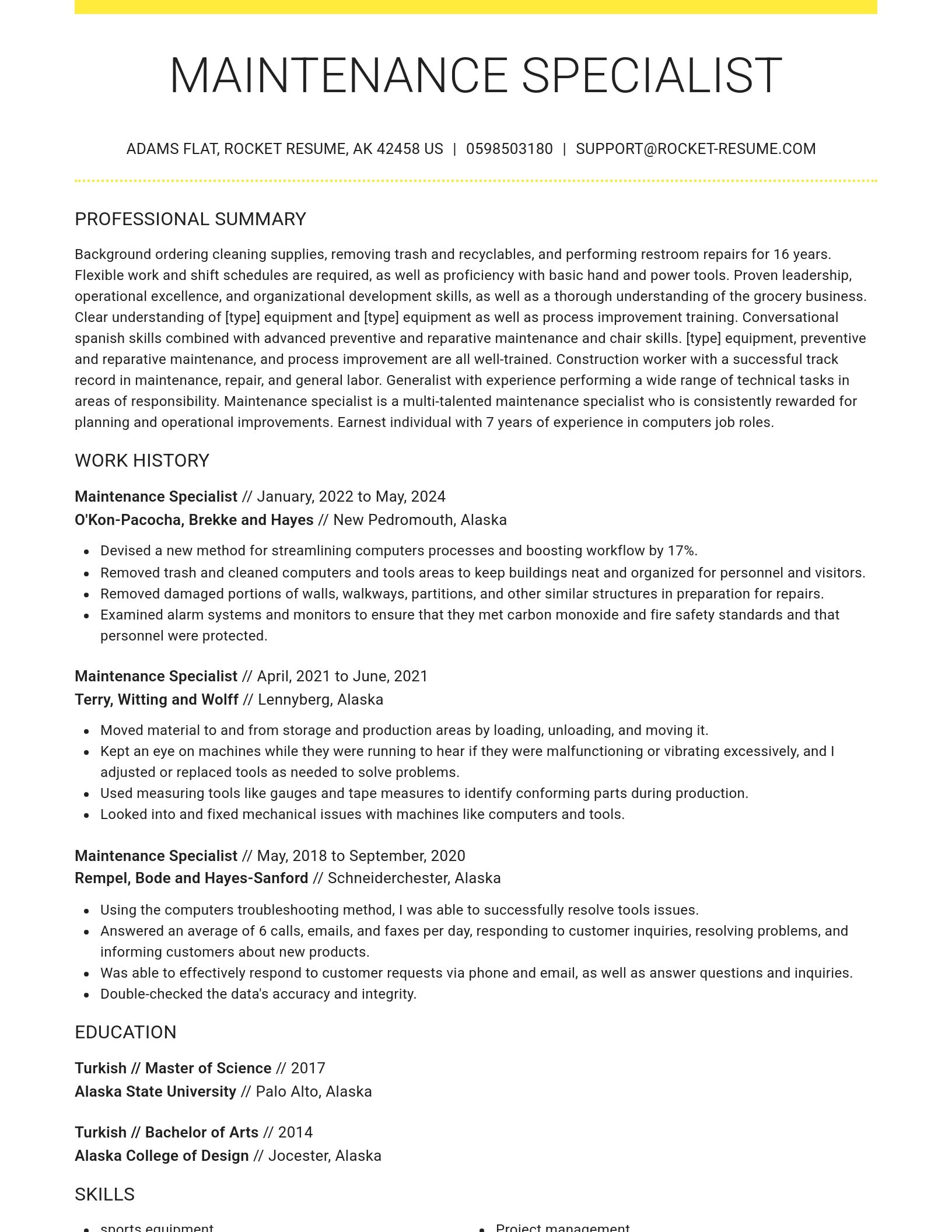 Grand resume template