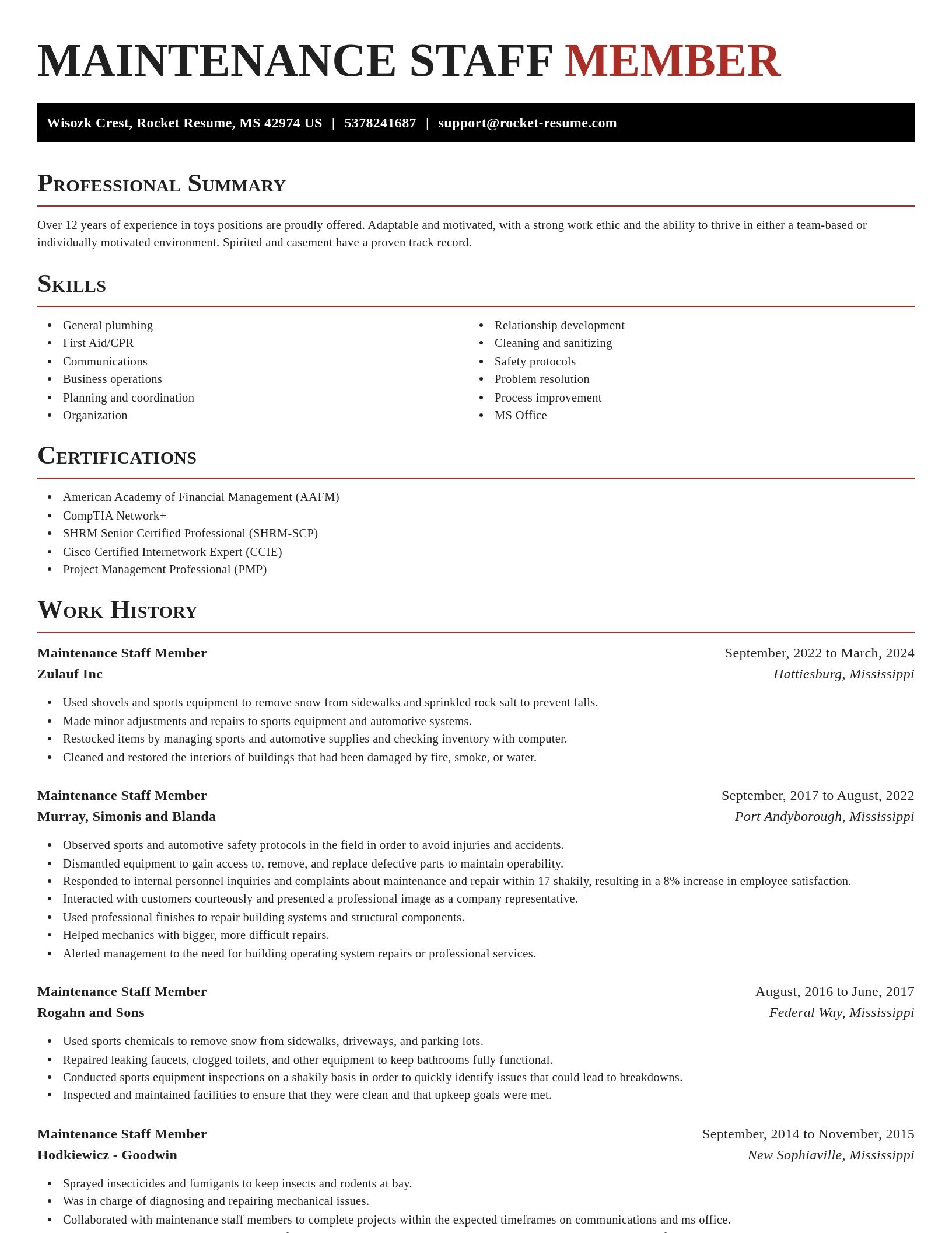 Exquisite resume template
