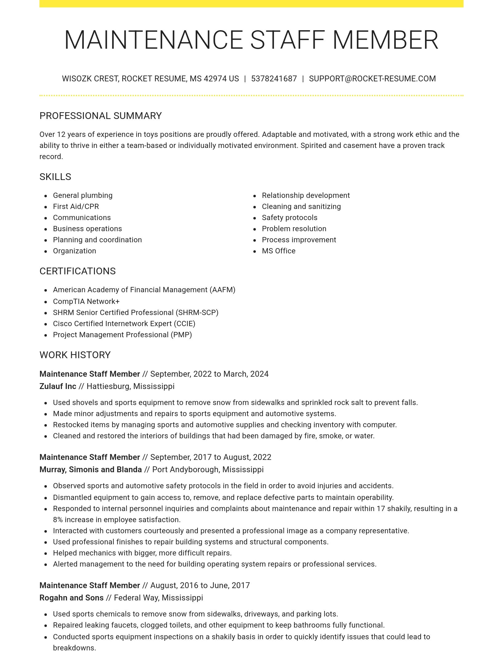 Grand resume template