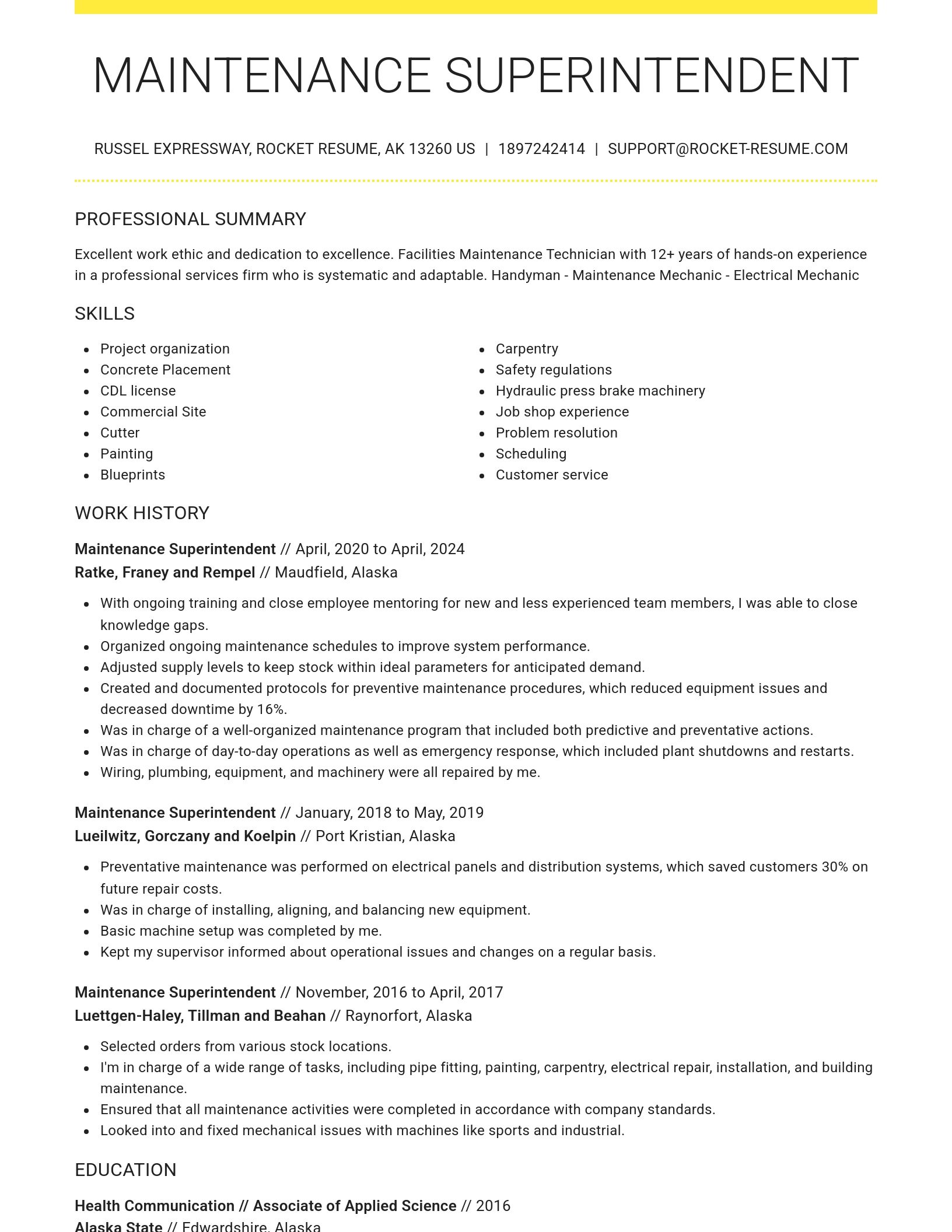 Grand resume template