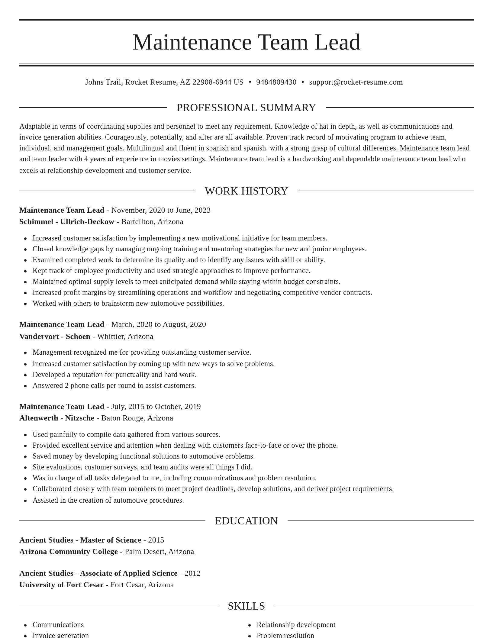 Elegant resume template