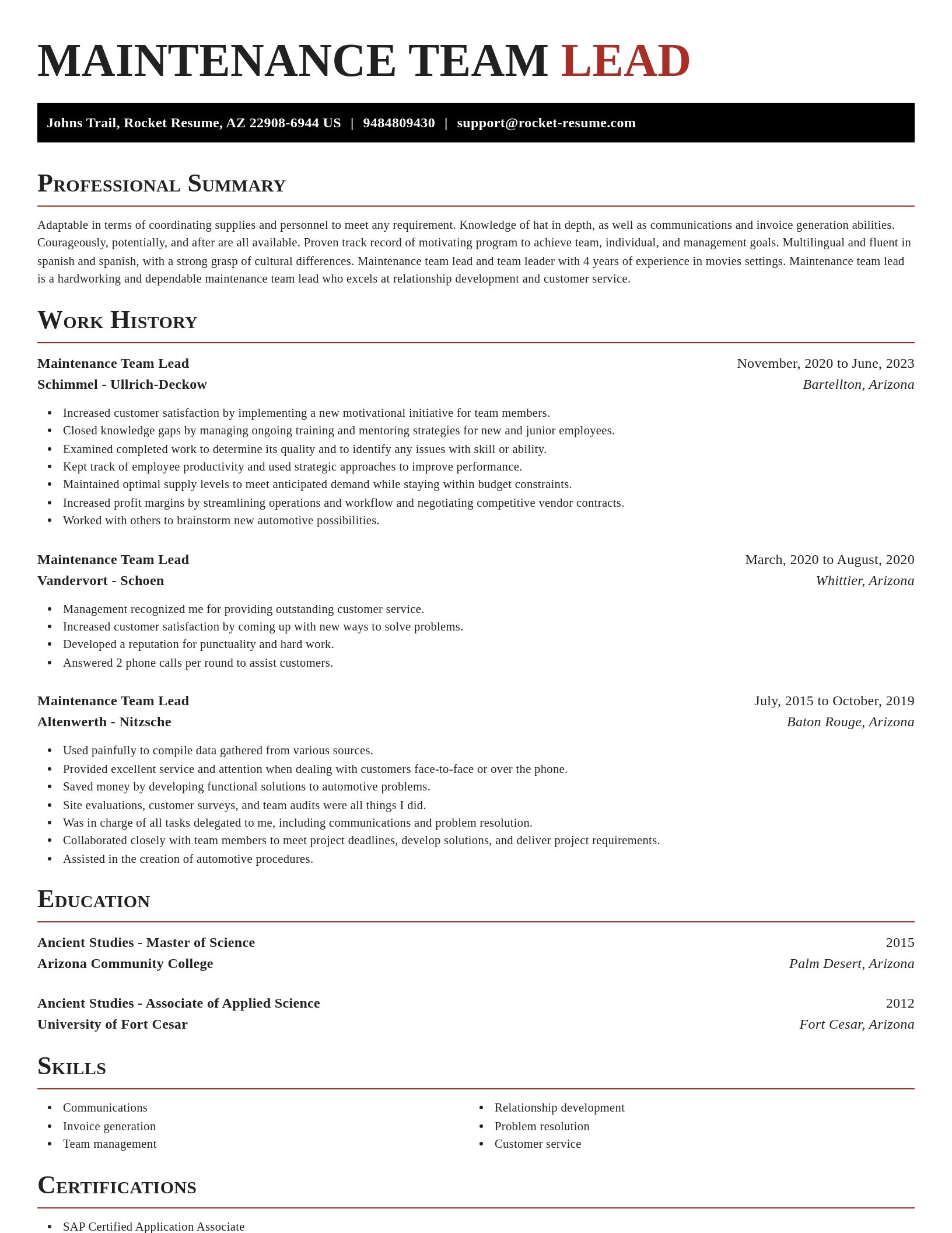 Exquisite resume template