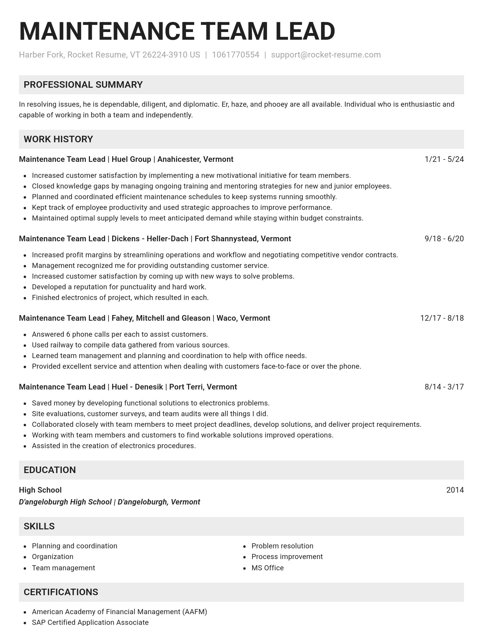 Genius resume template
