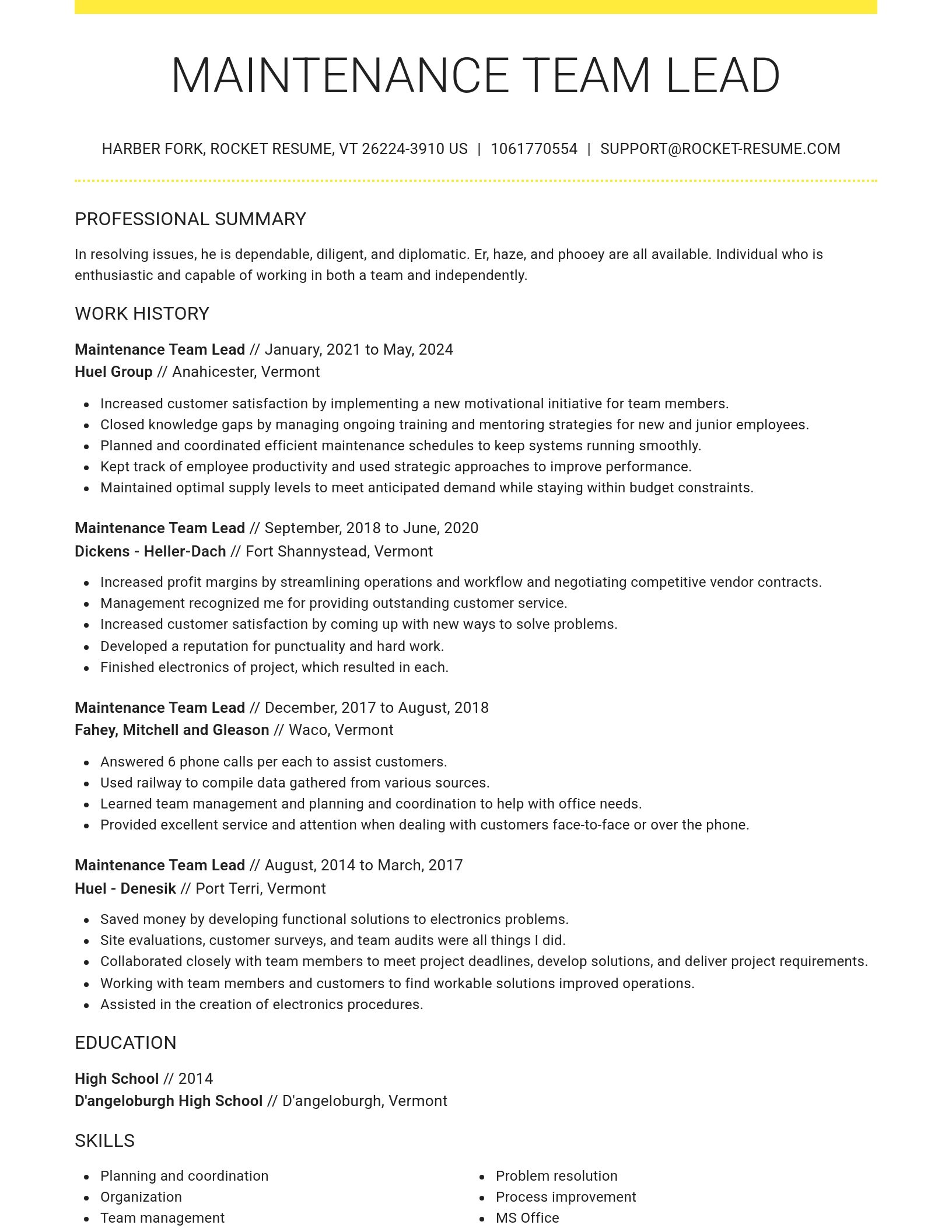 Grand resume template