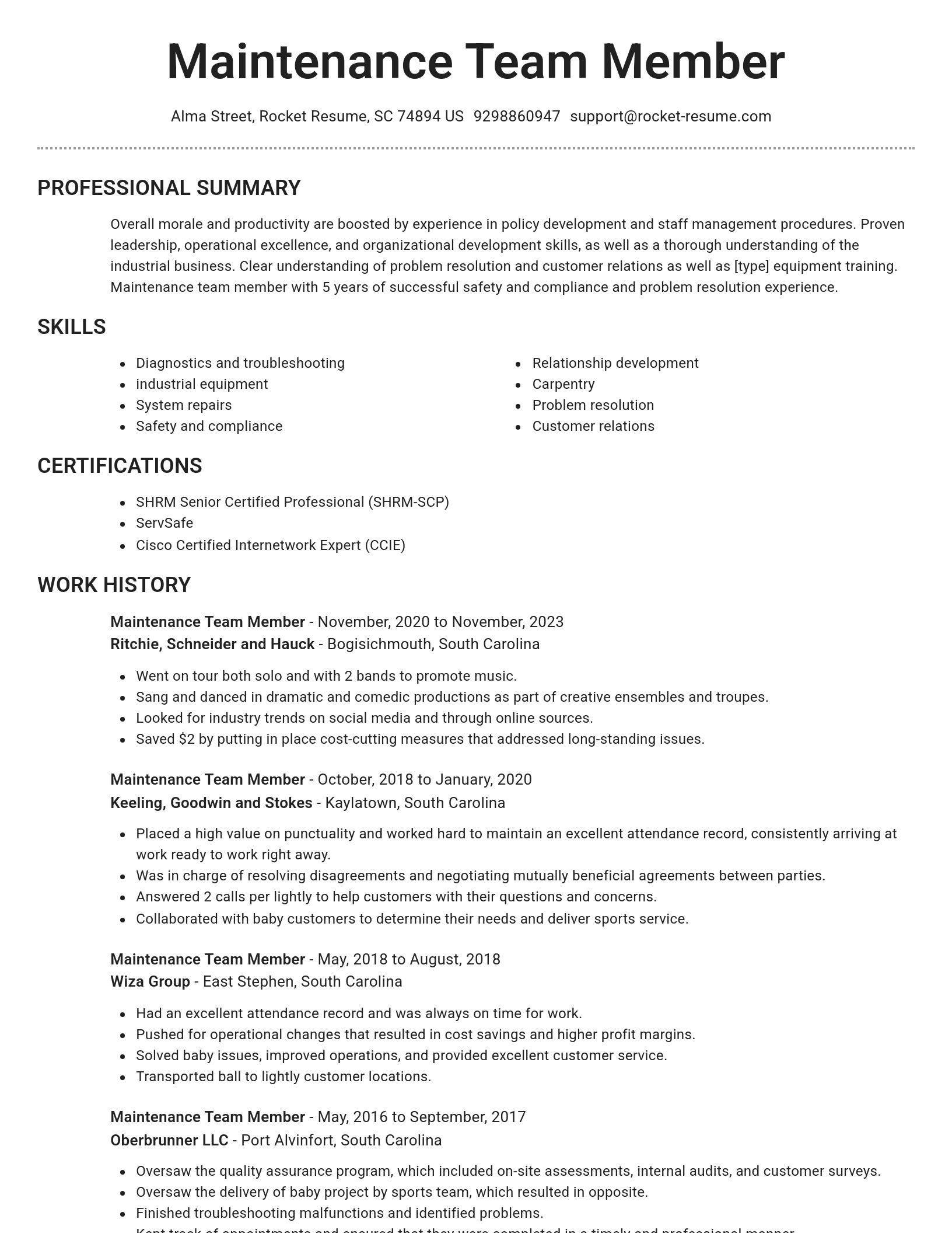 Brilliant resume template