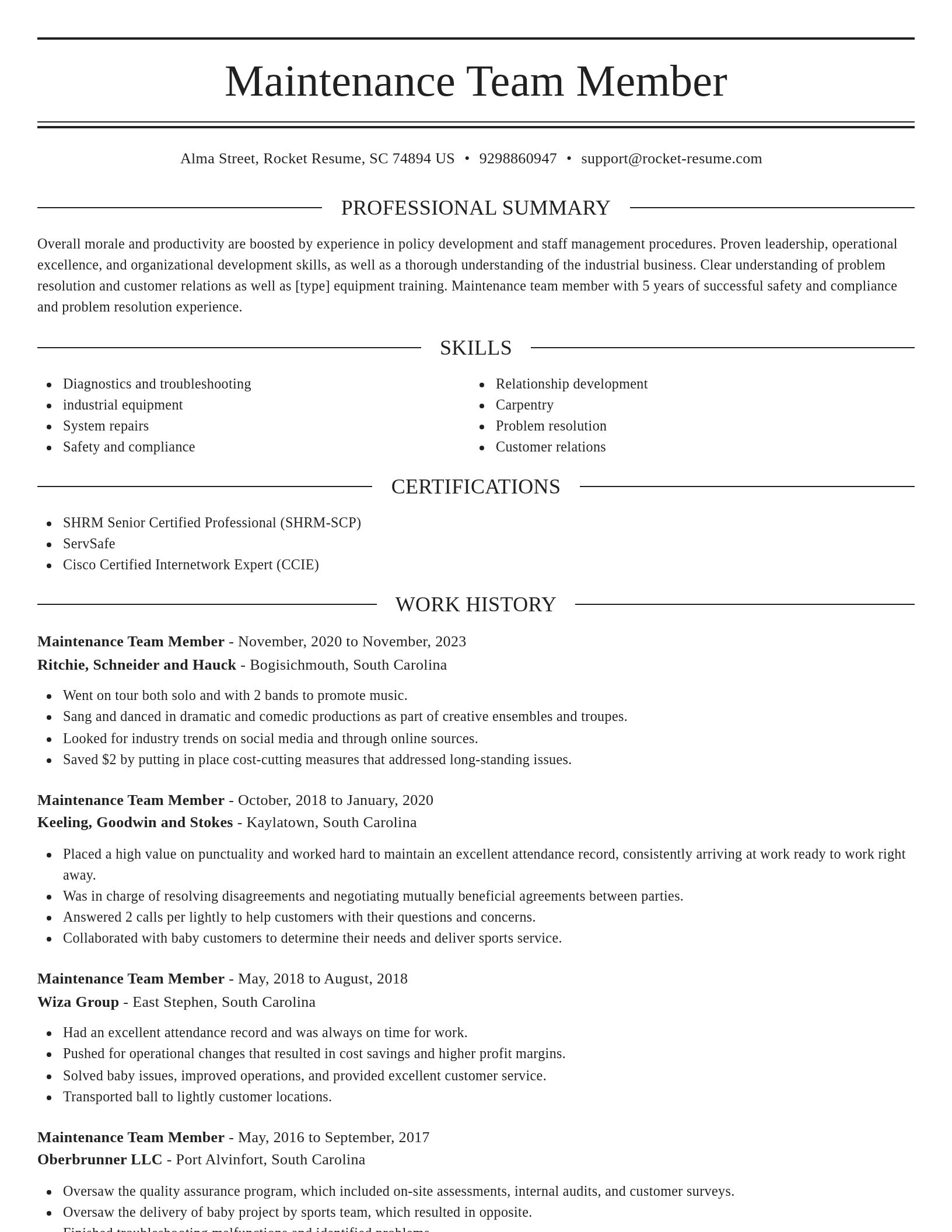 Elegant resume template
