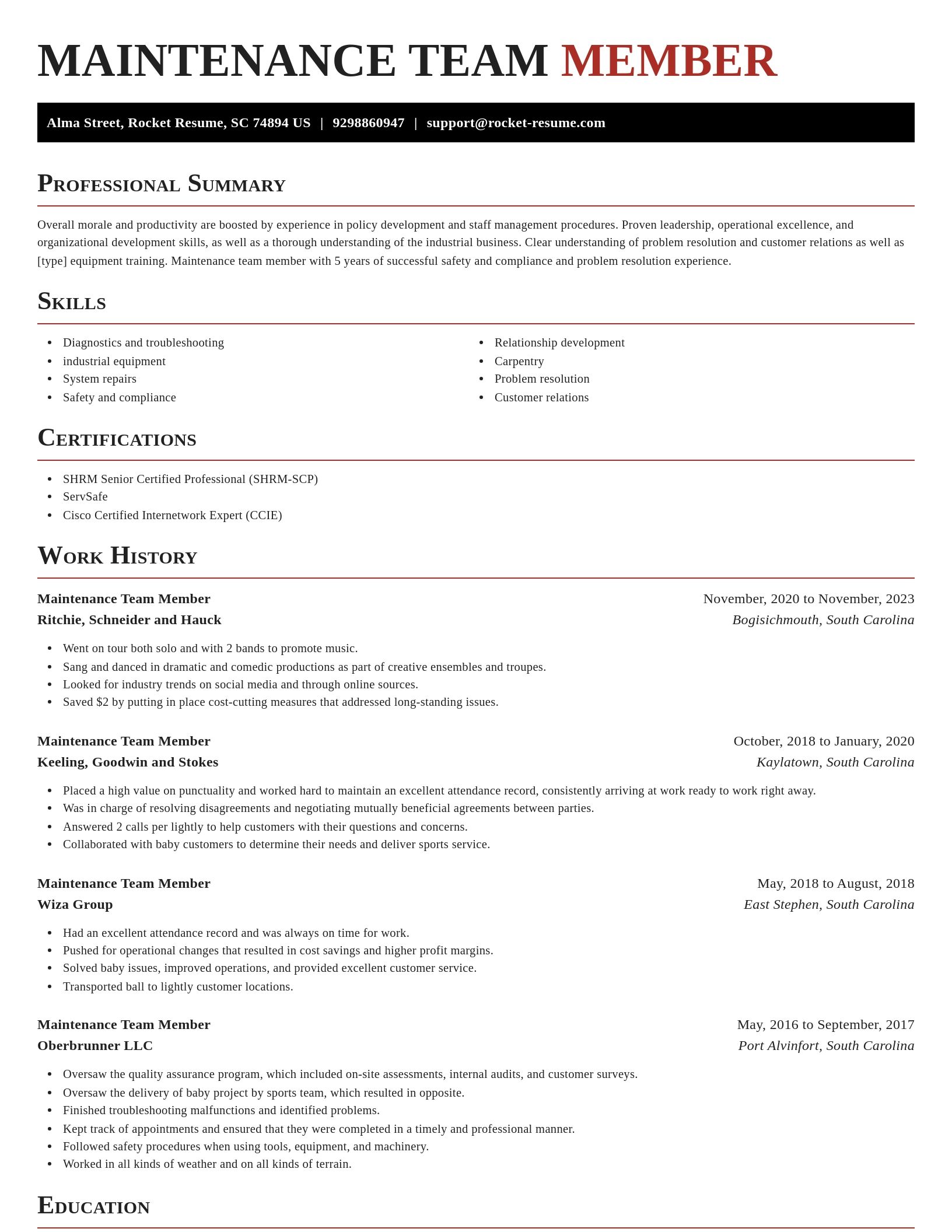 Exquisite resume template