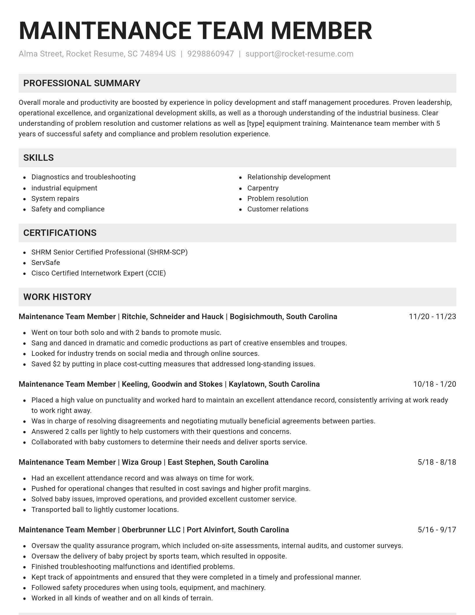 Genius resume template