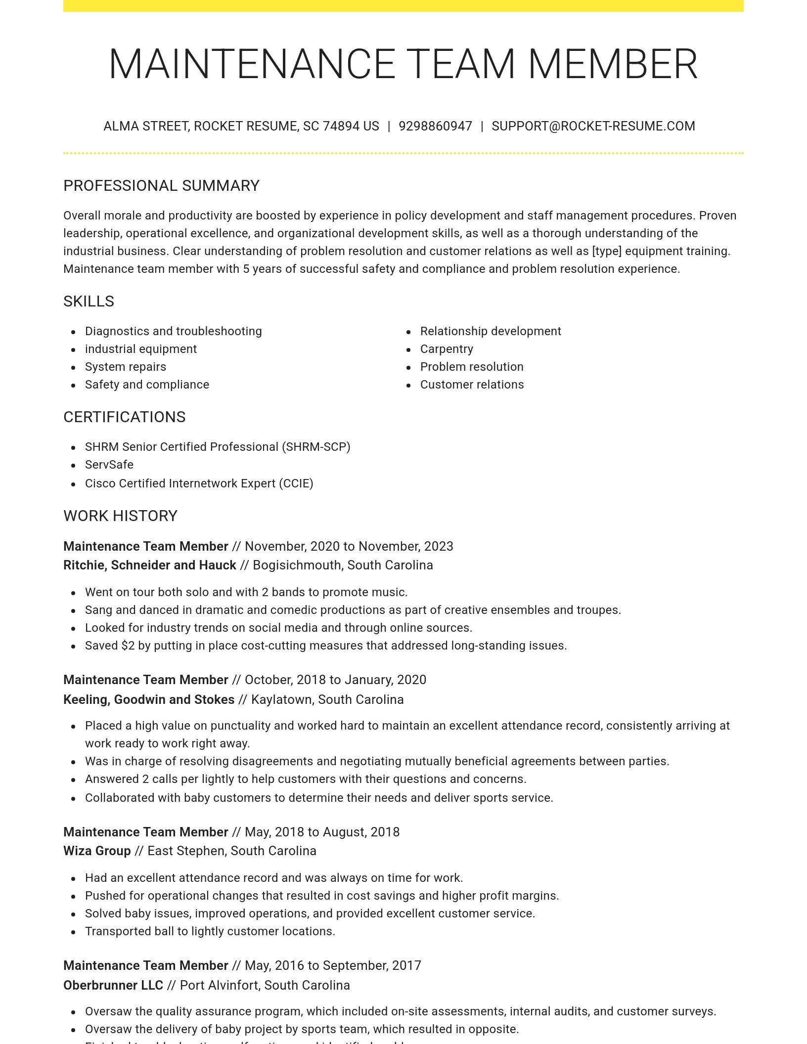 Grand resume template