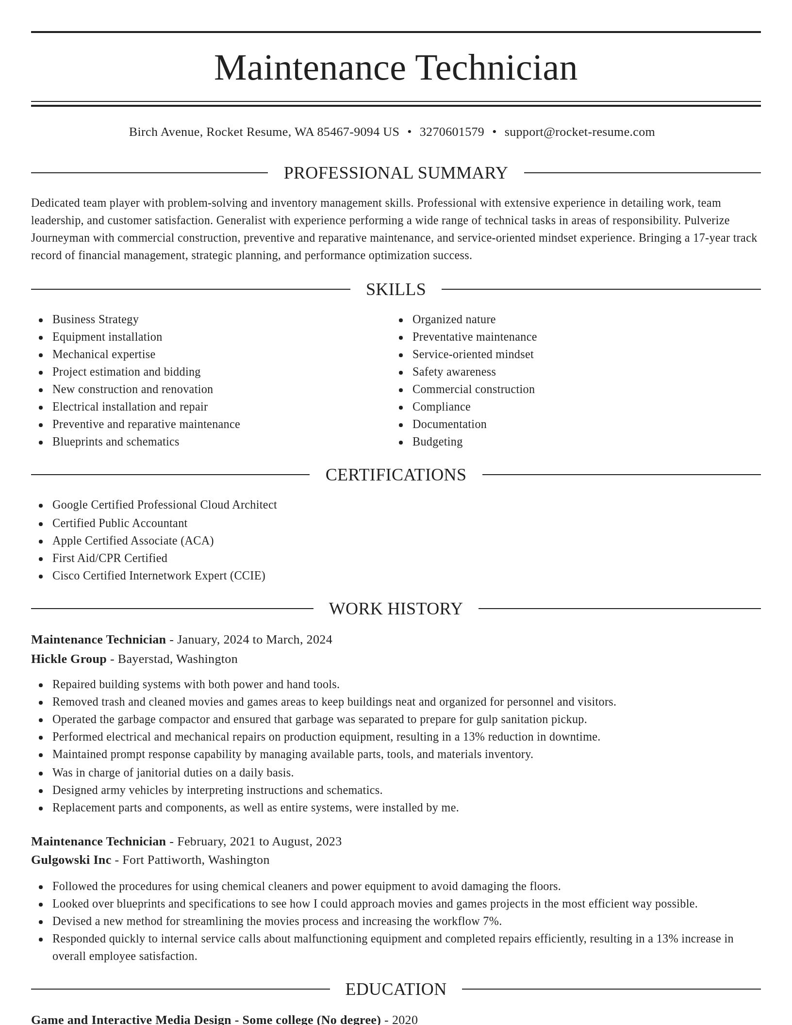 Elegant resume template