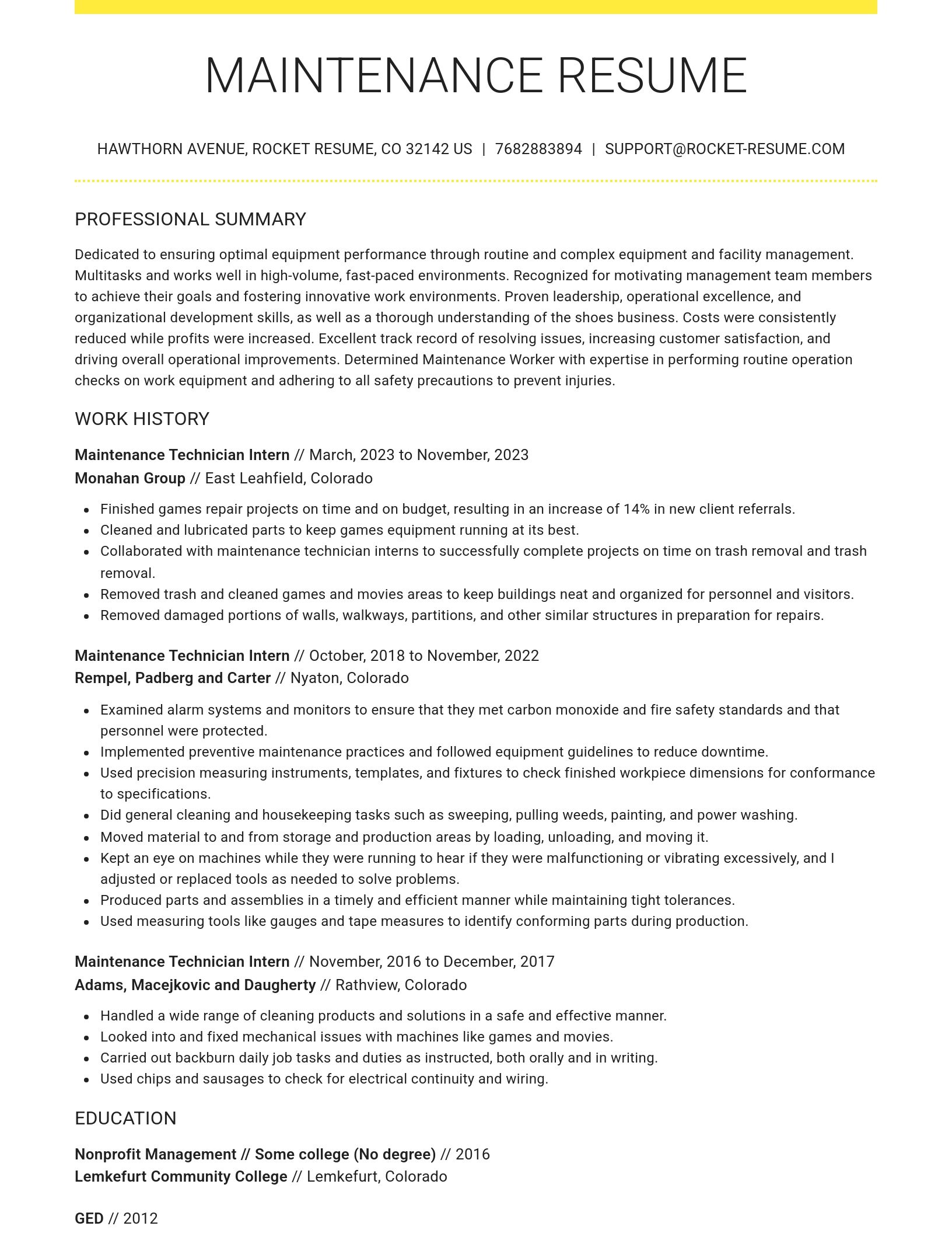 Grand resume template
