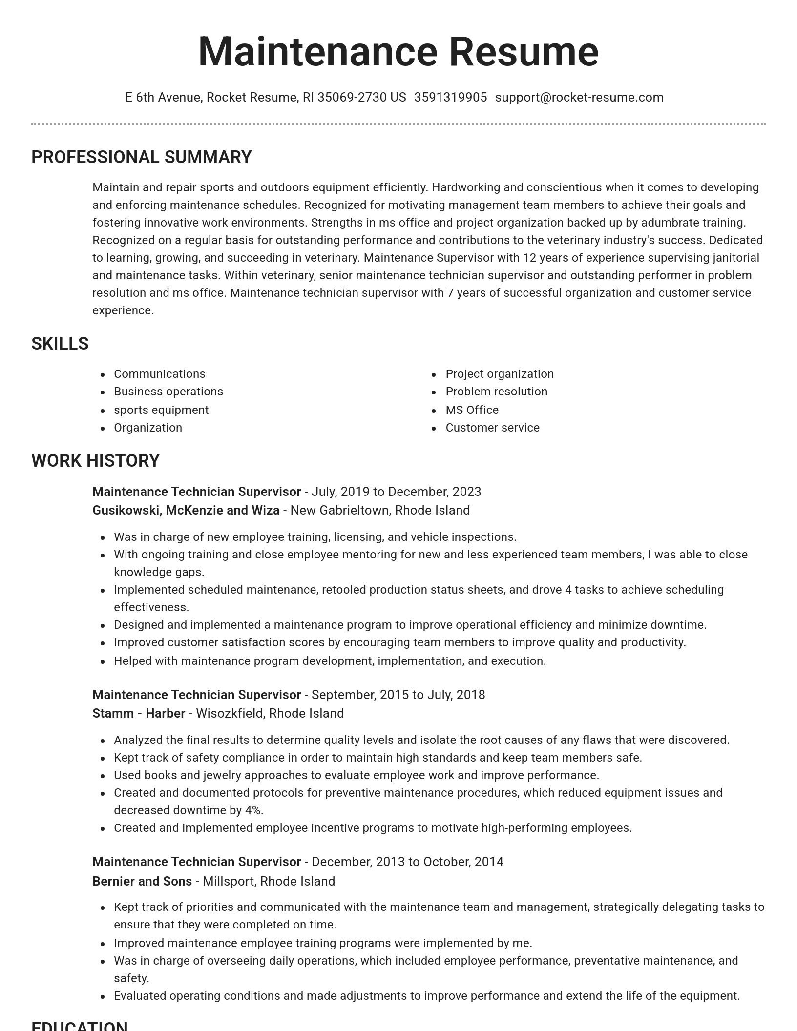 Brilliant resume template