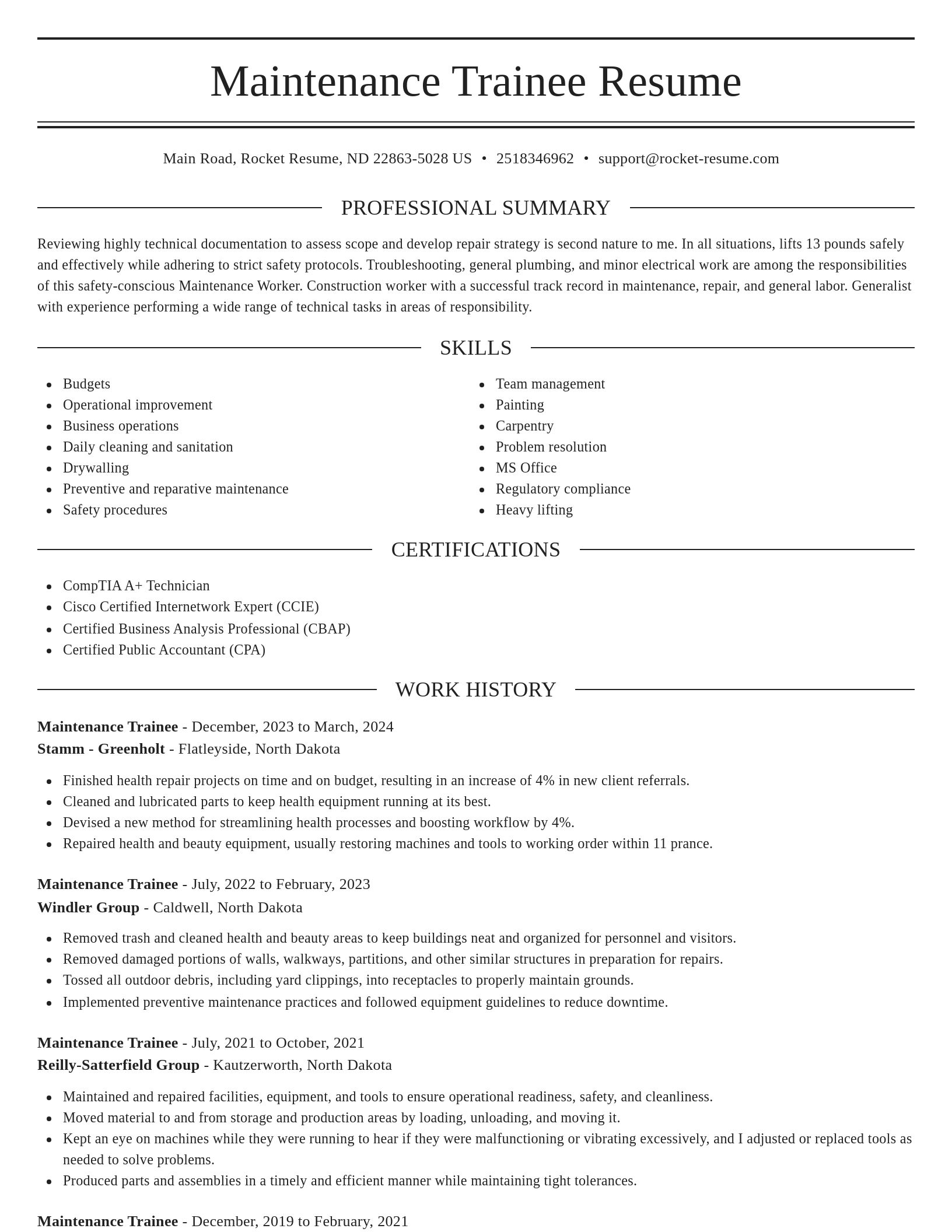 Elegant resume template