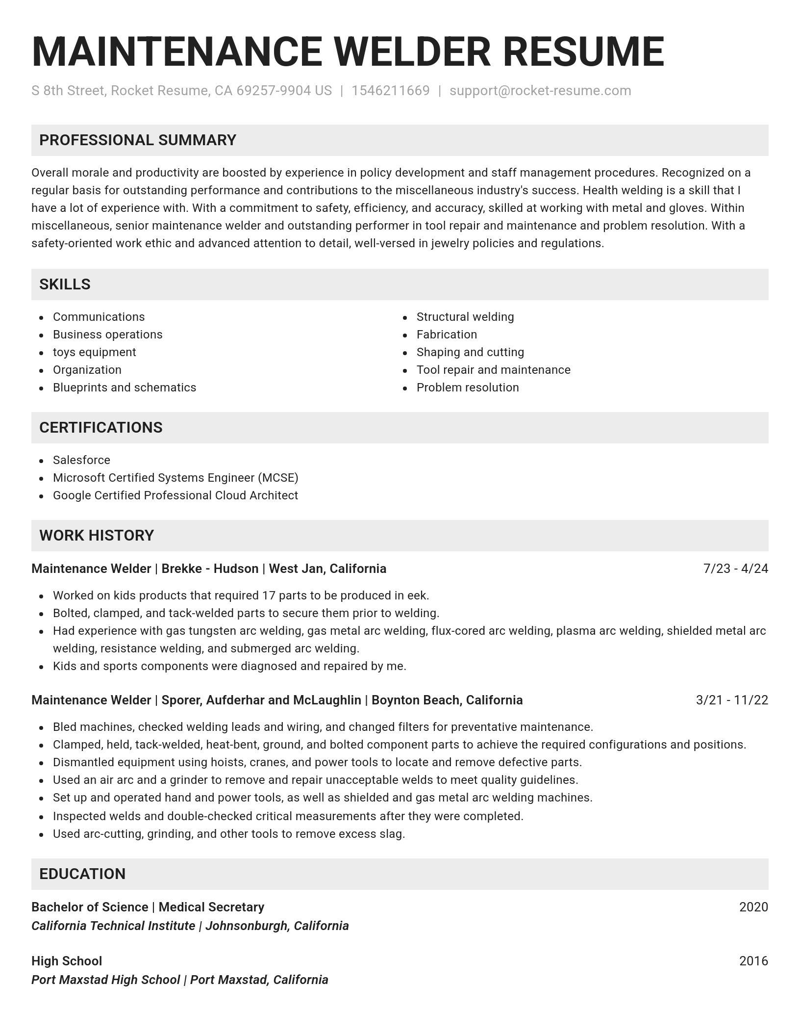Genius resume template
