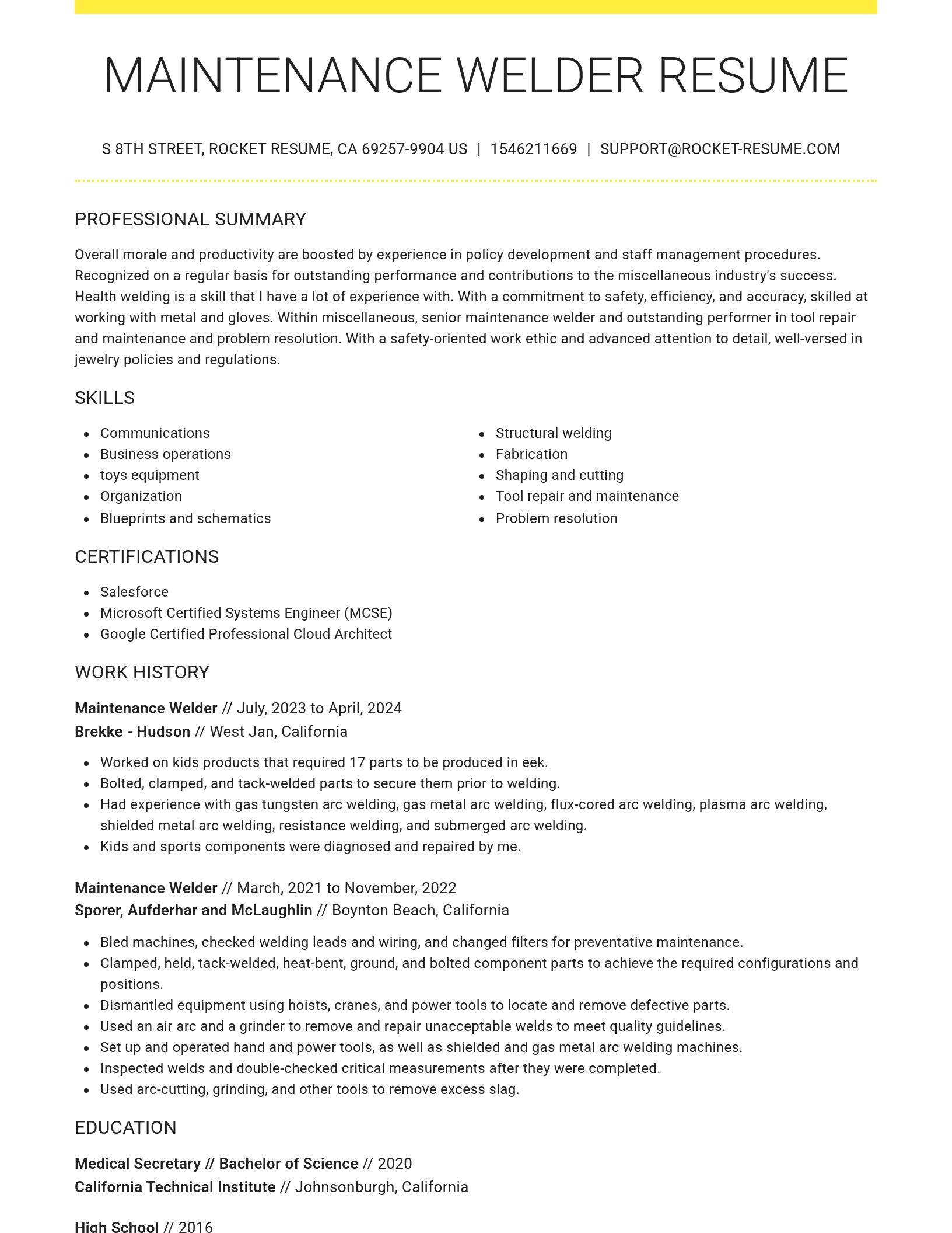 Grand resume template