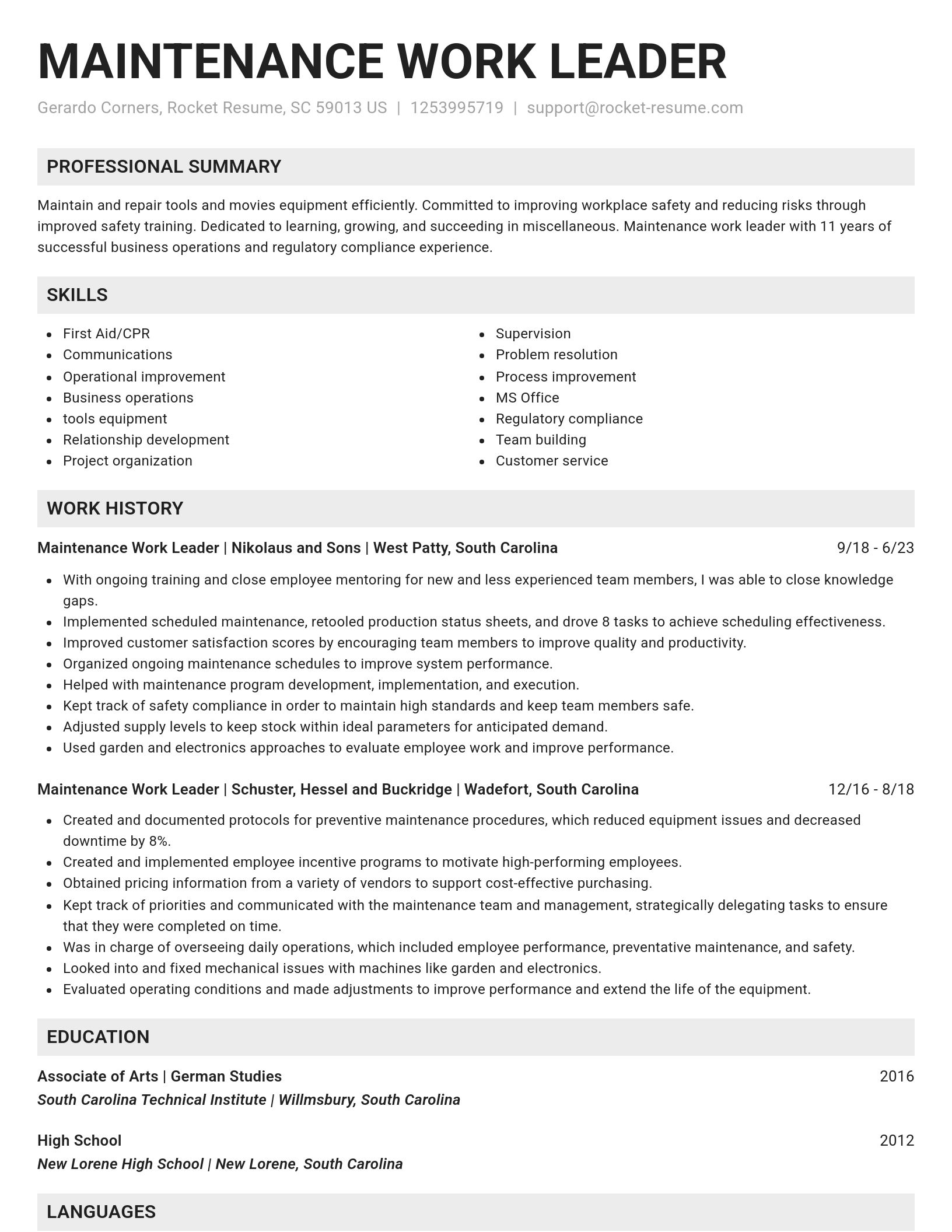 Genius resume template
