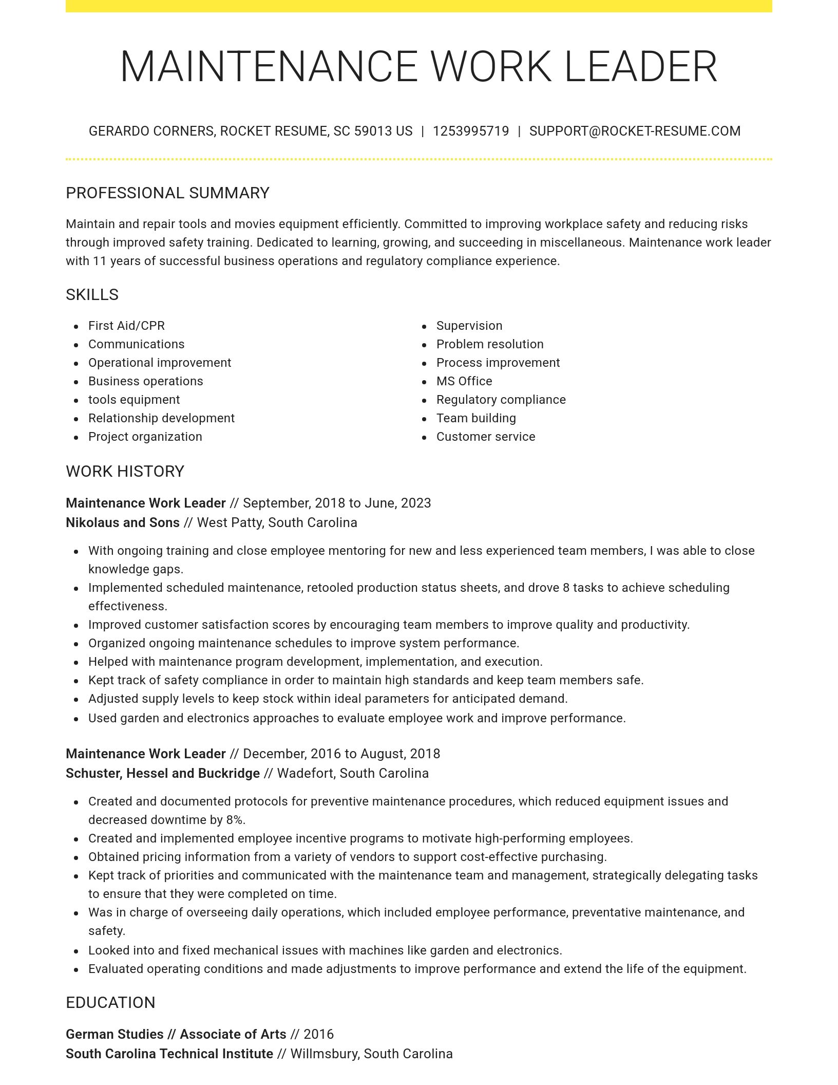 Grand resume template
