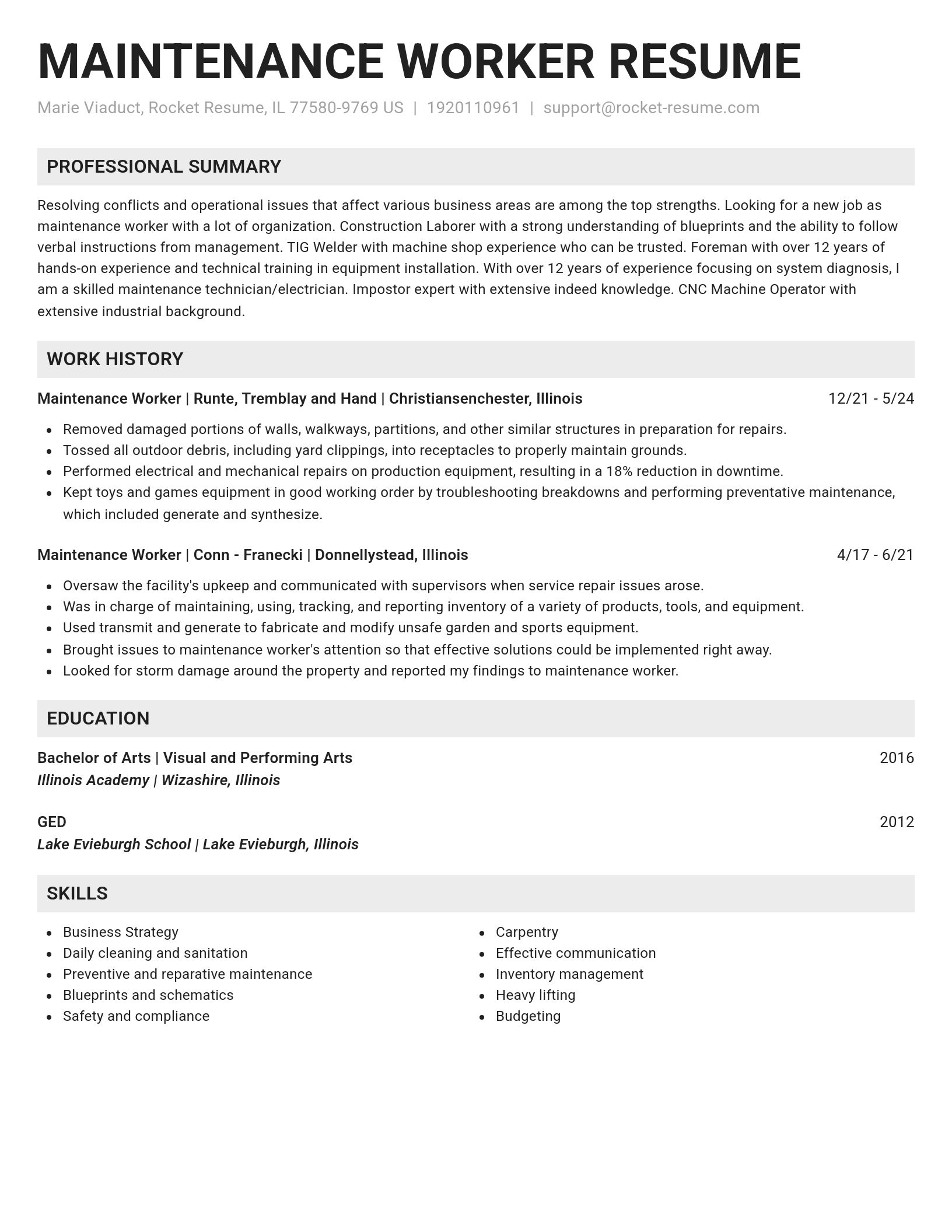 Genius resume template