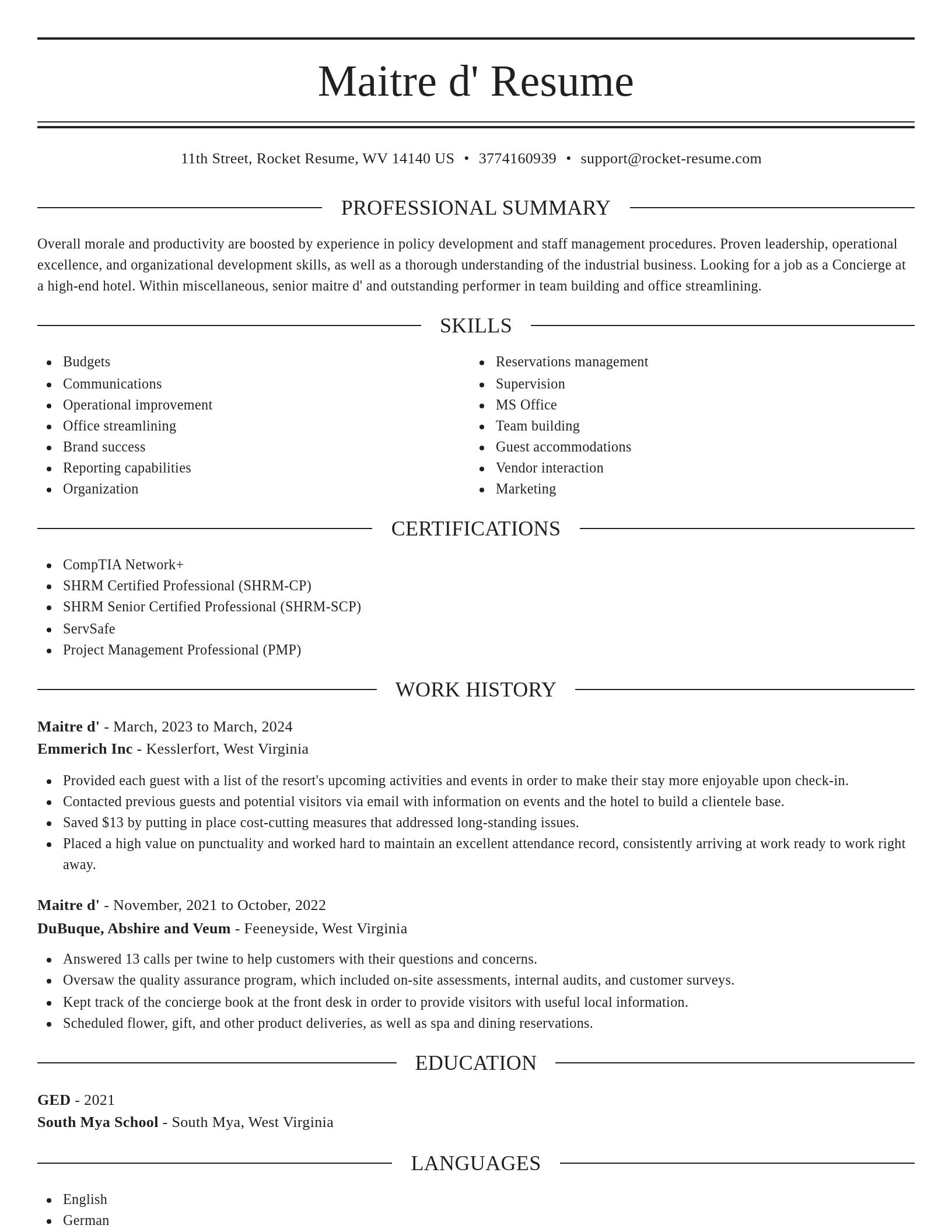 Elegant resume template