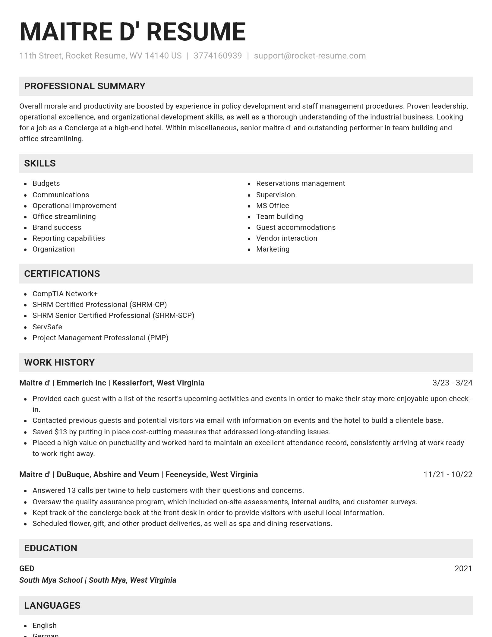 Genius resume template