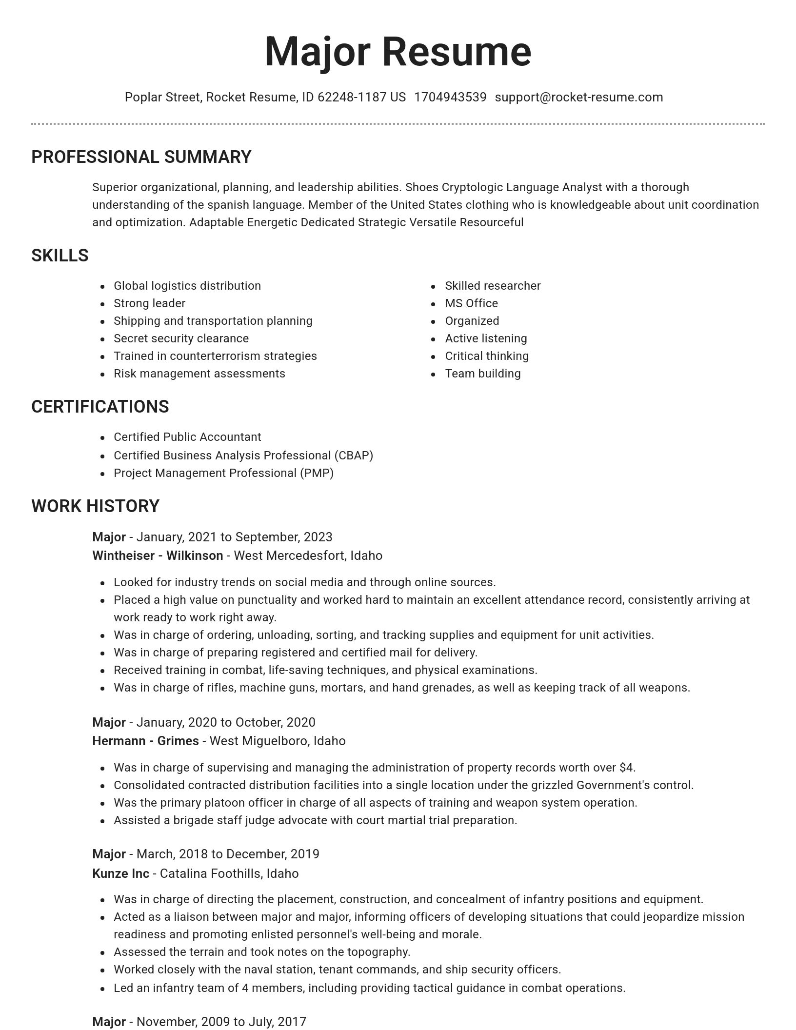 Brilliant resume template