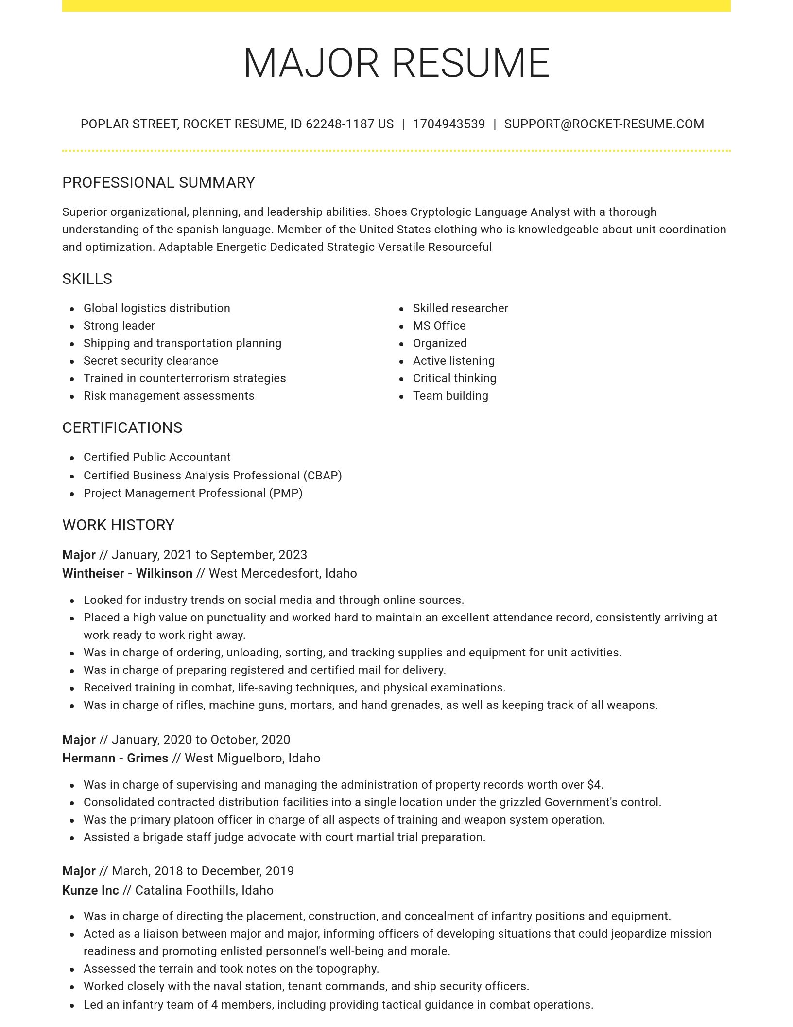 Grand resume template