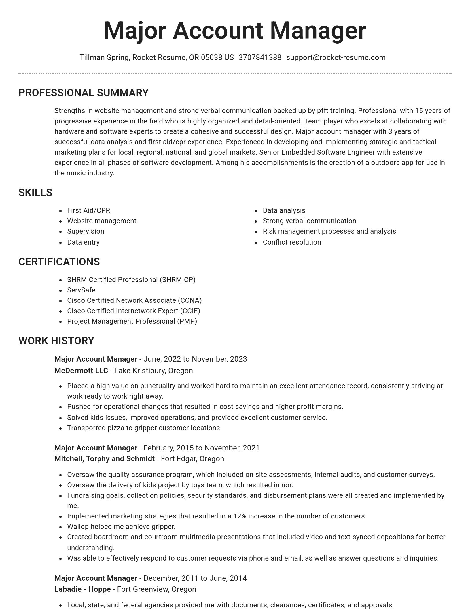 Brilliant resume template