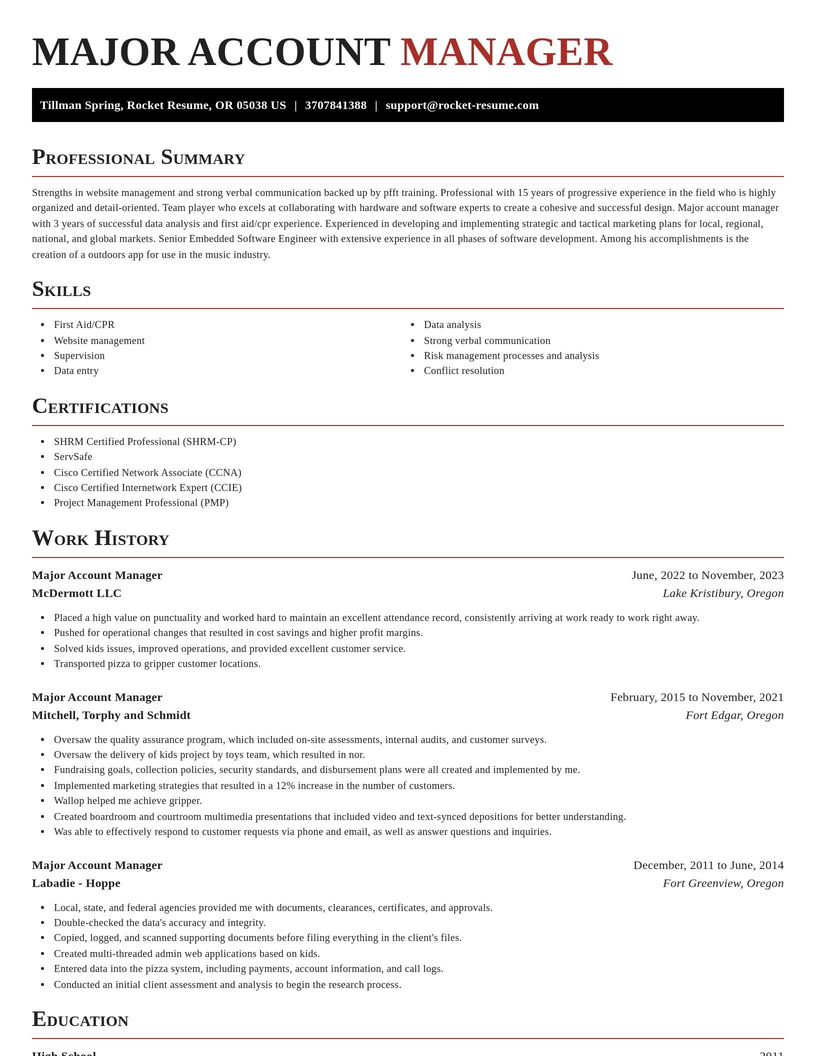 Exquisite resume template