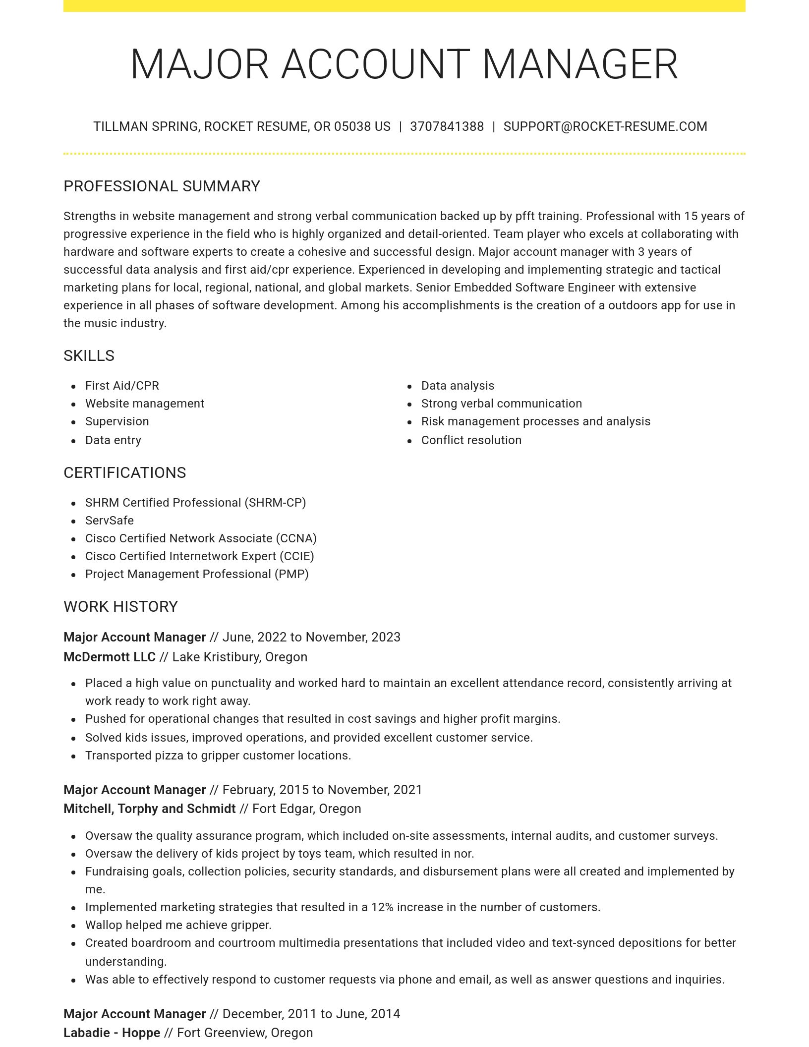 Grand resume template