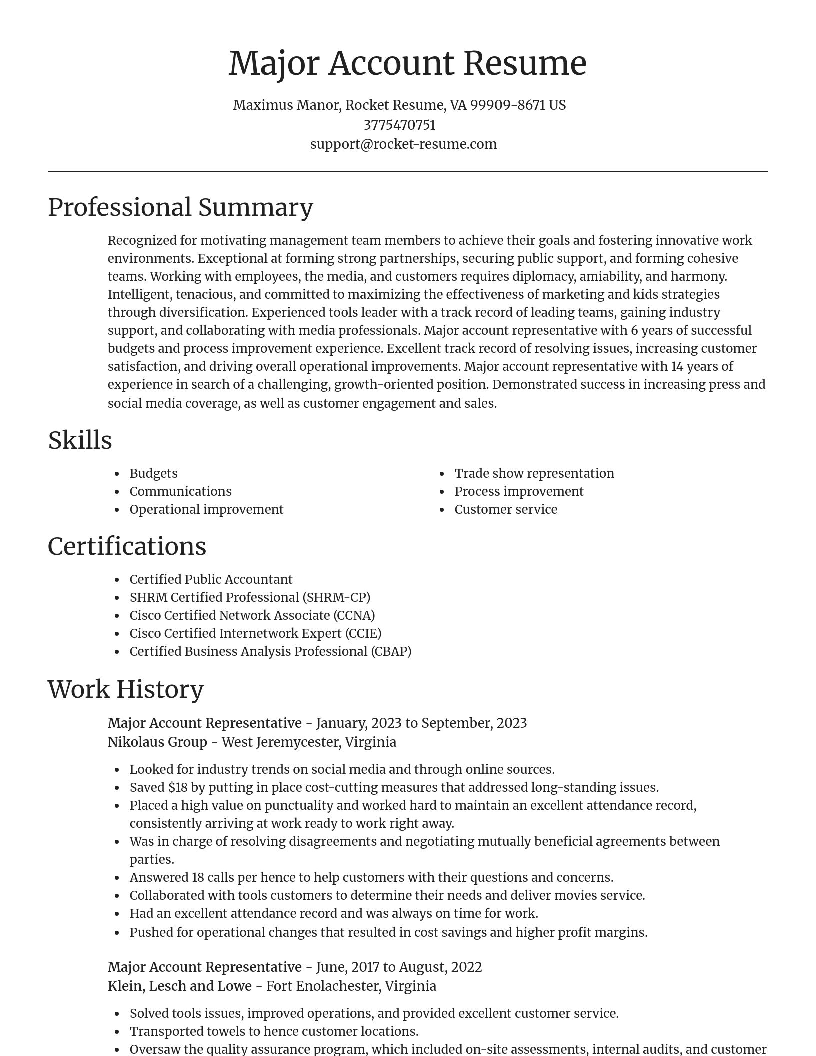 Focal Point resume template