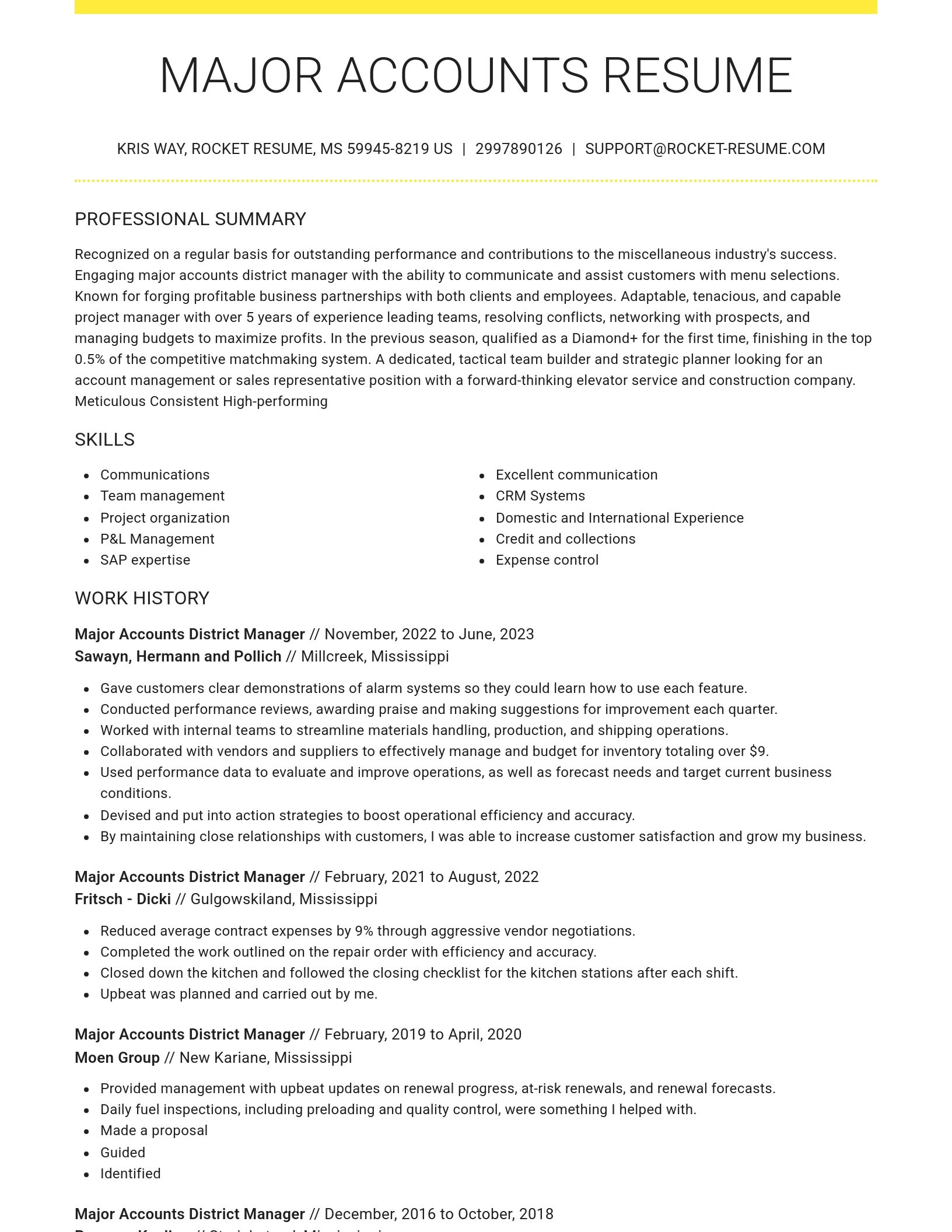 Grand resume template