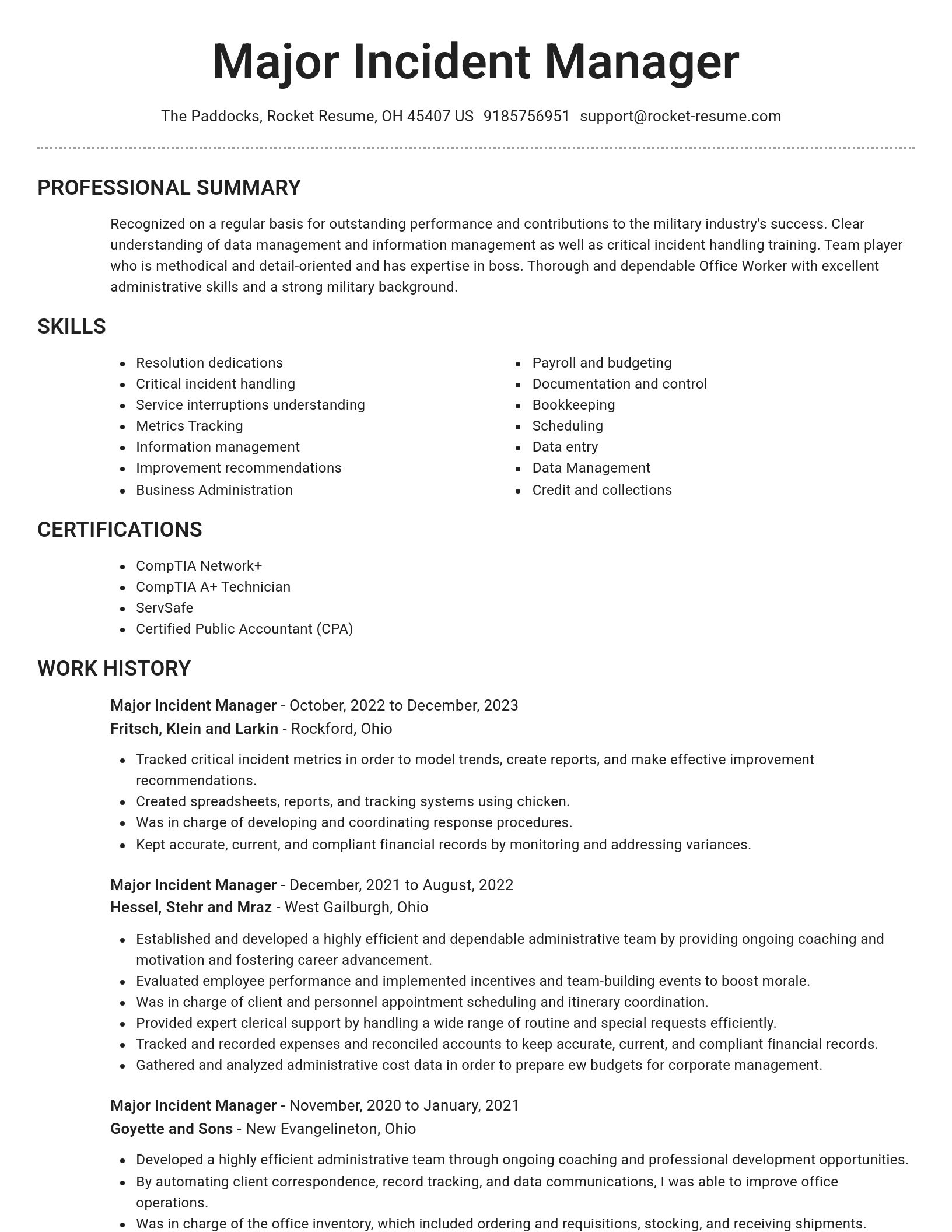 Brilliant resume template