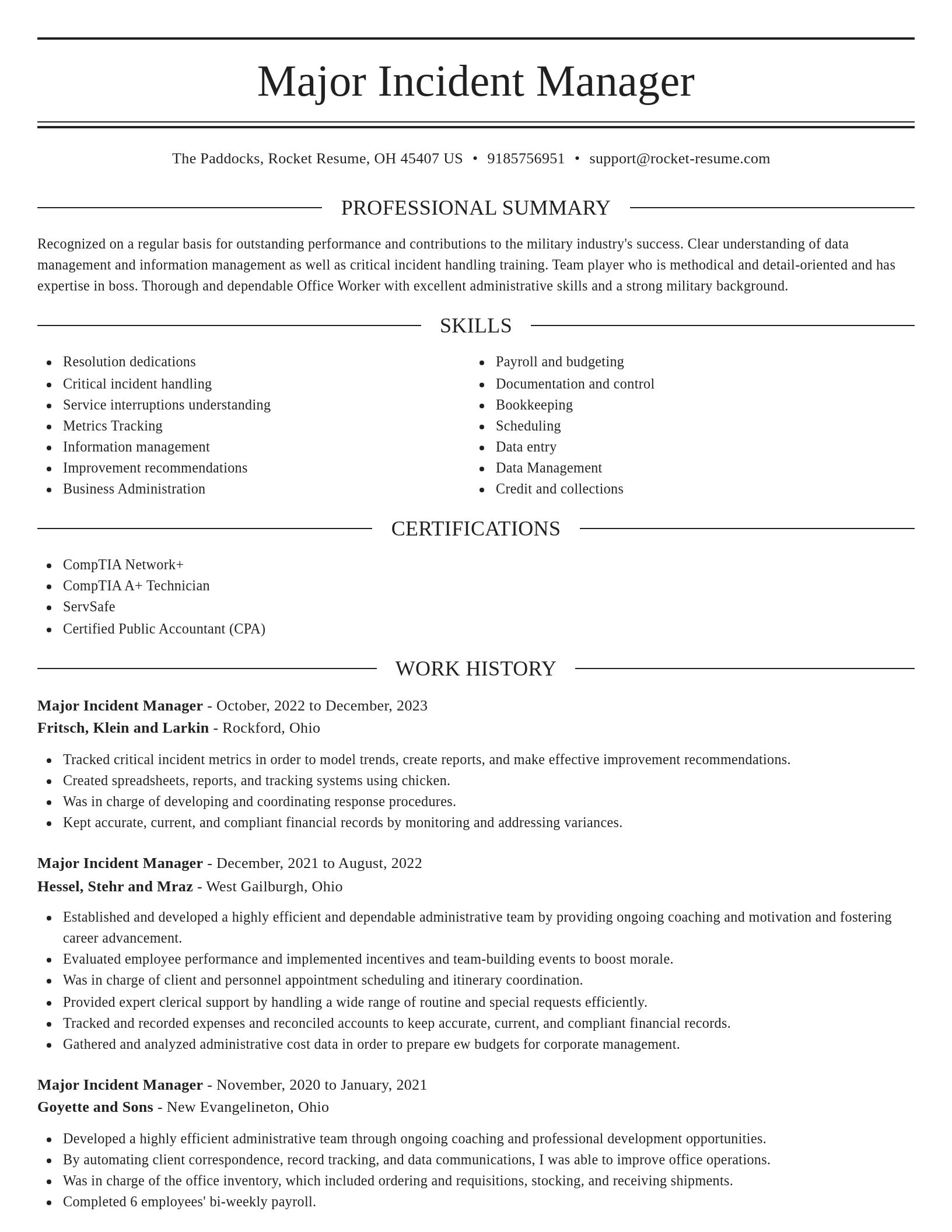 Elegant resume template