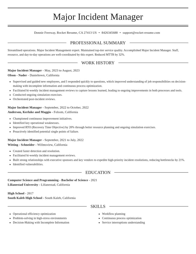 Elegant resume template