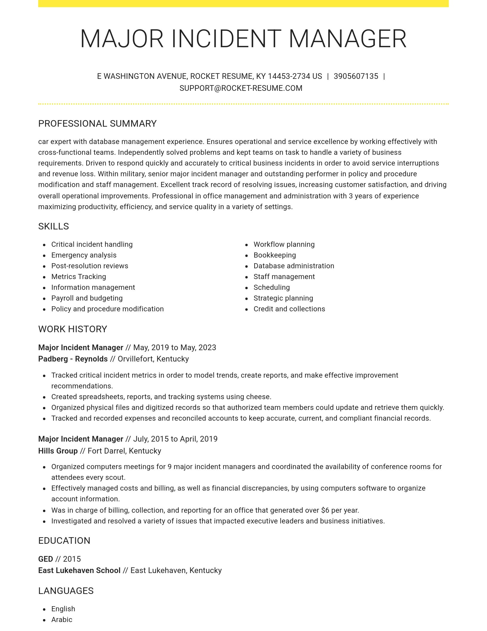 Grand resume template