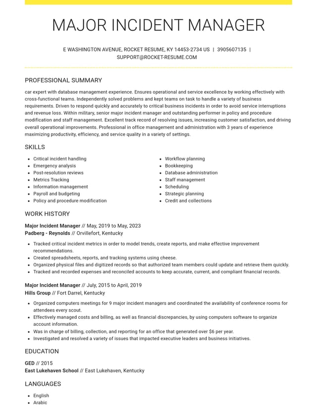 Grand resume template