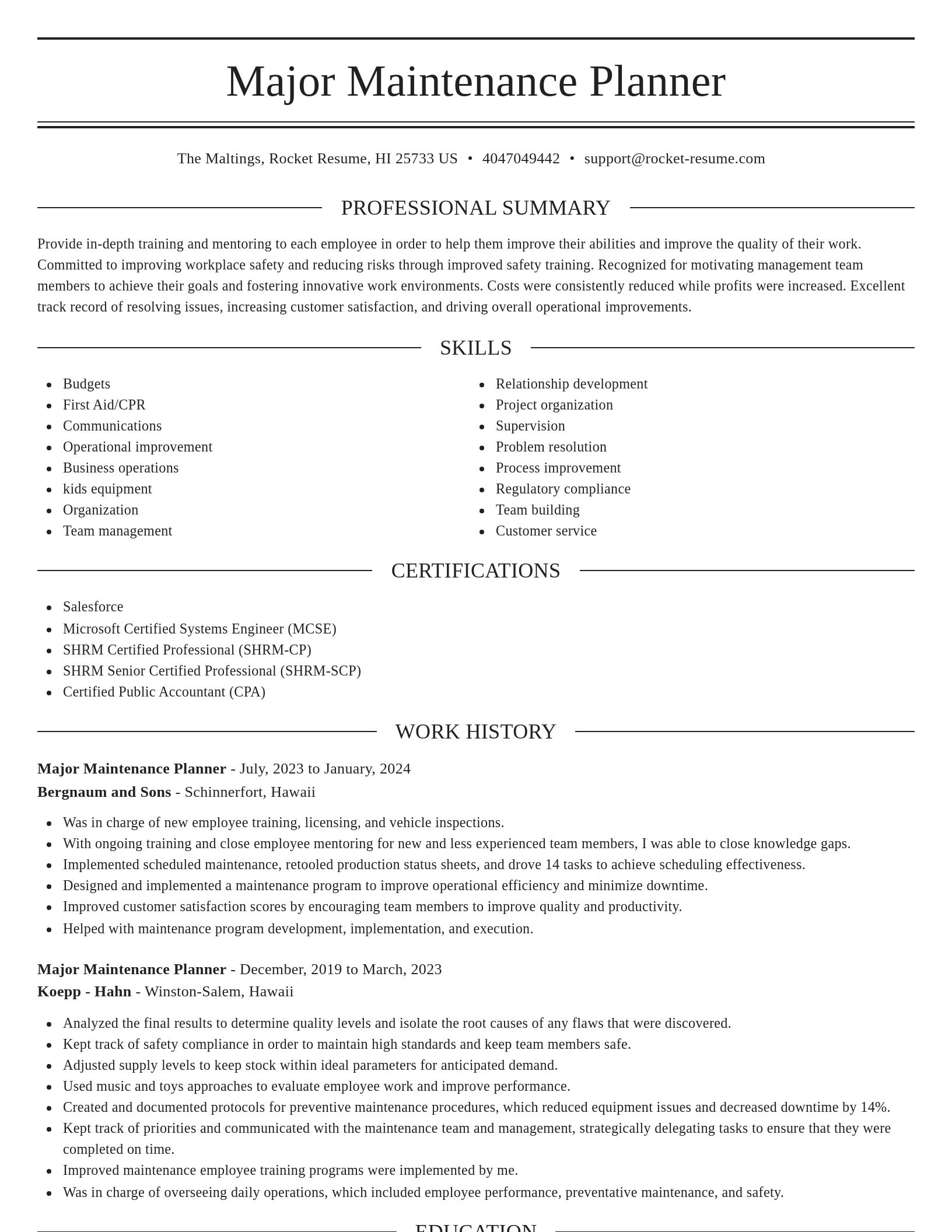 Elegant resume template