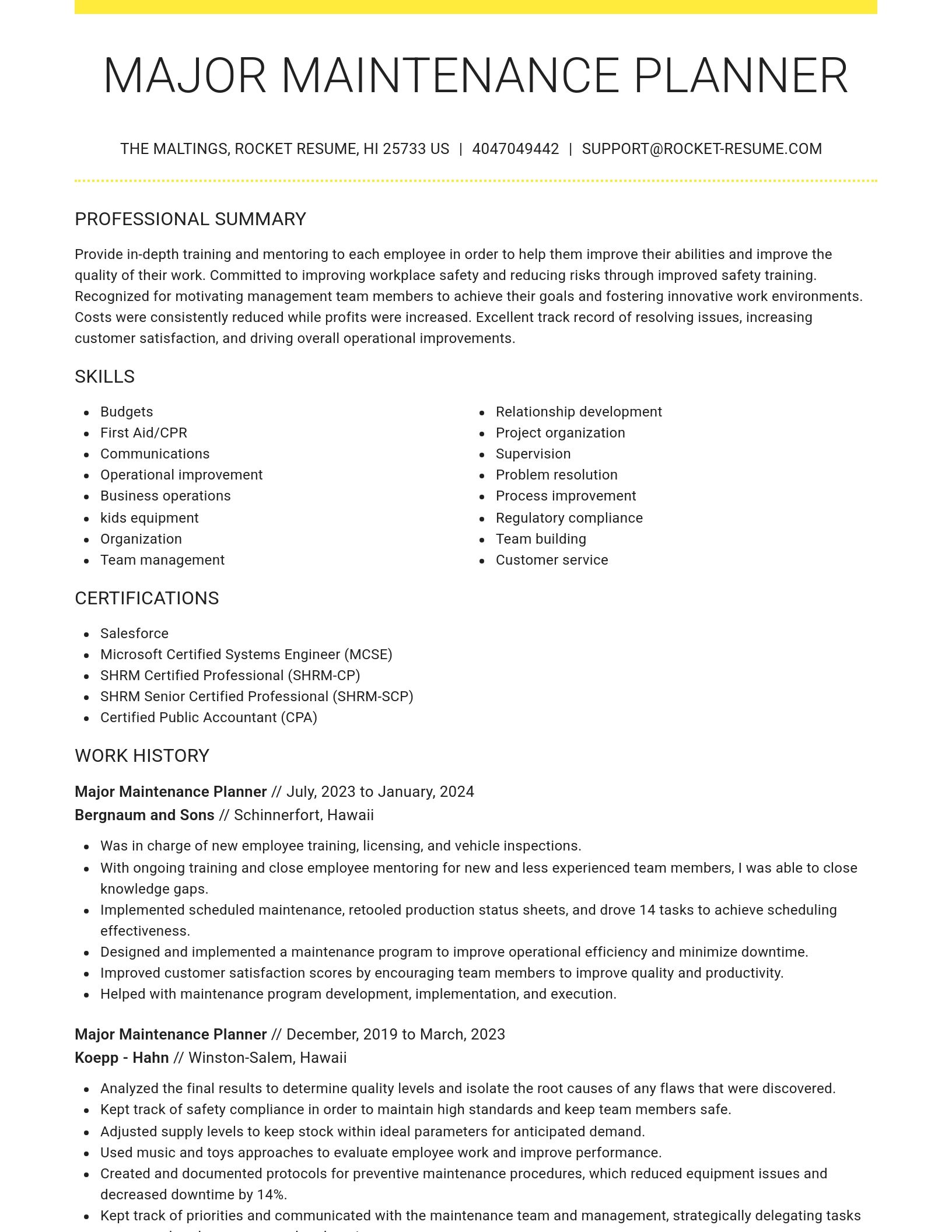 Grand resume template