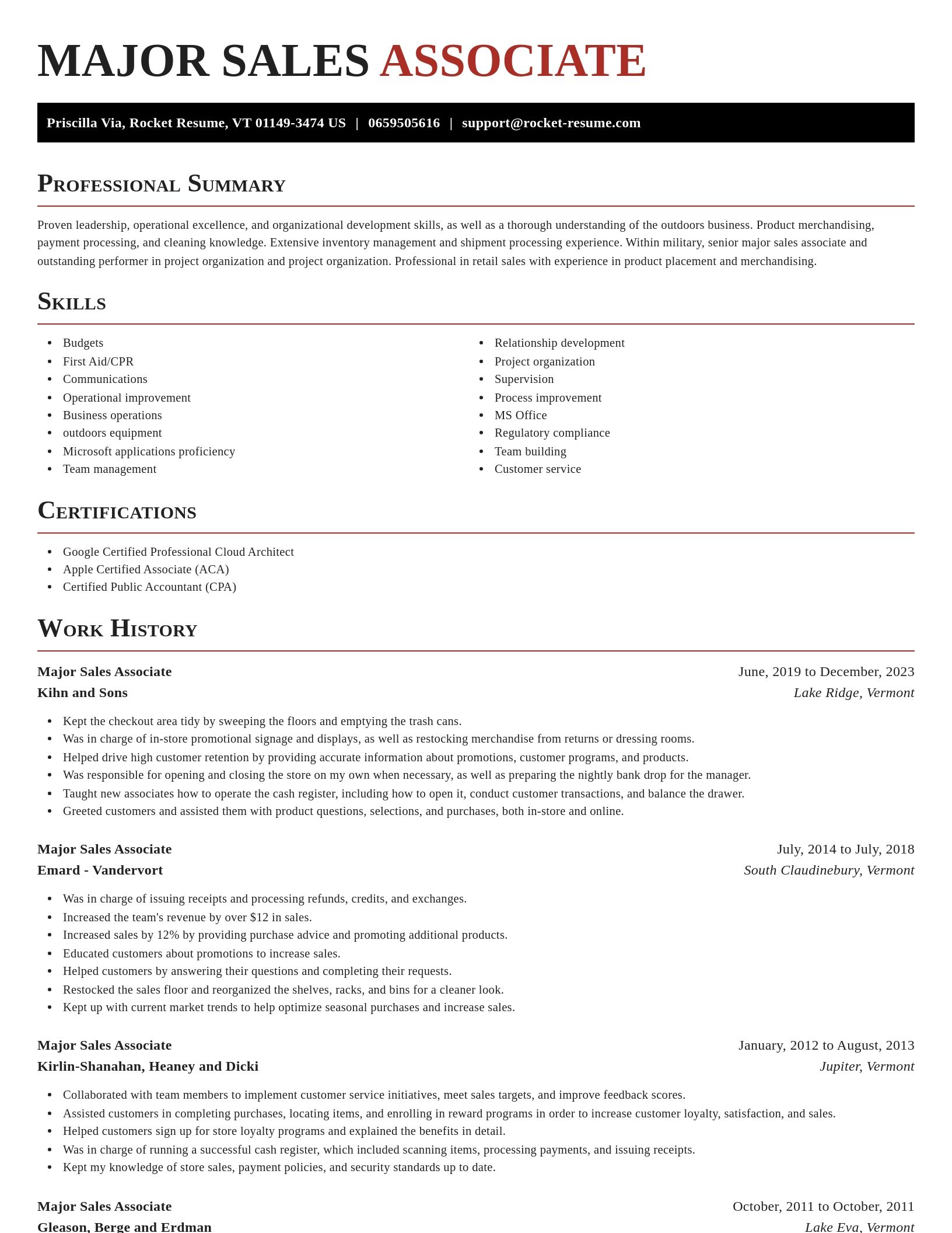 Exquisite resume template