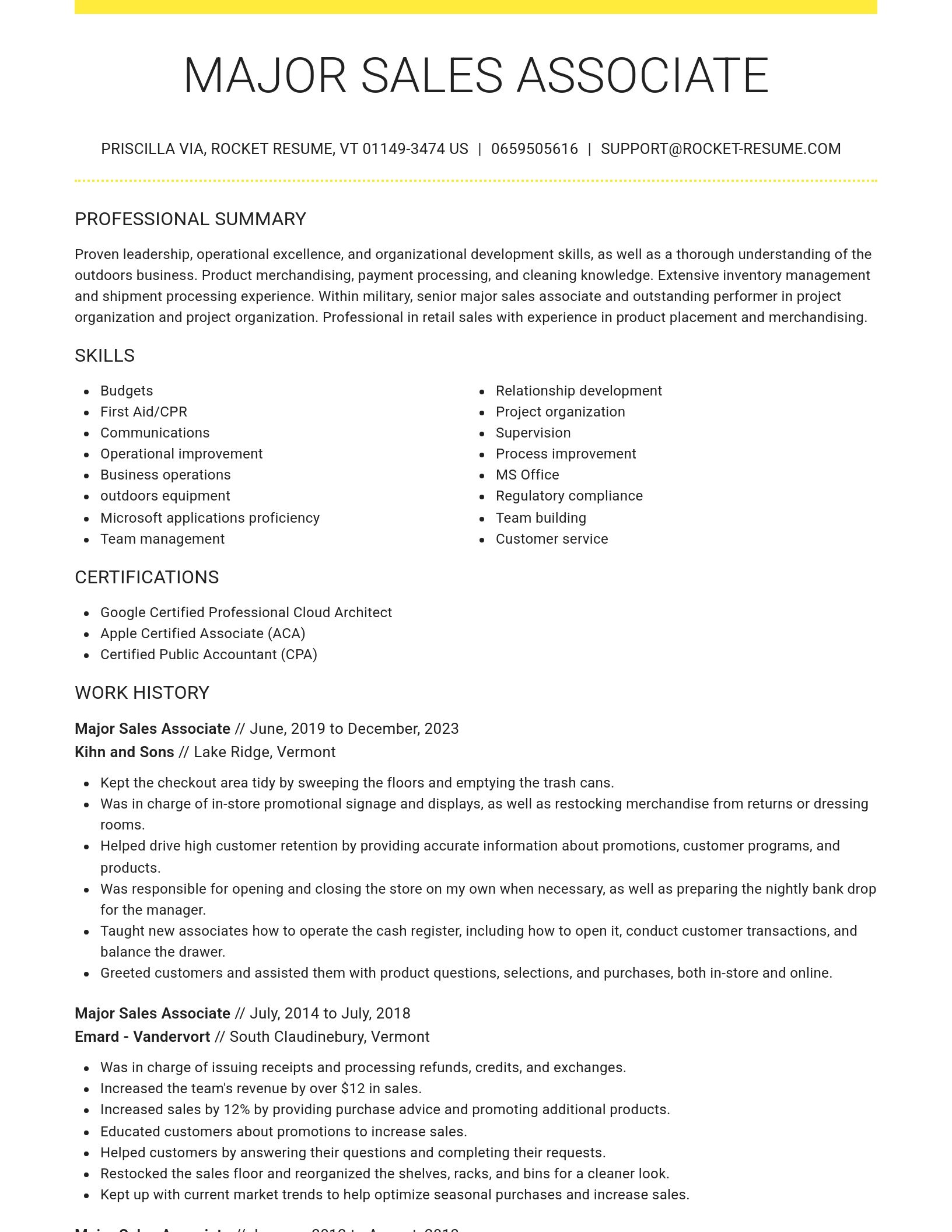 Grand resume template