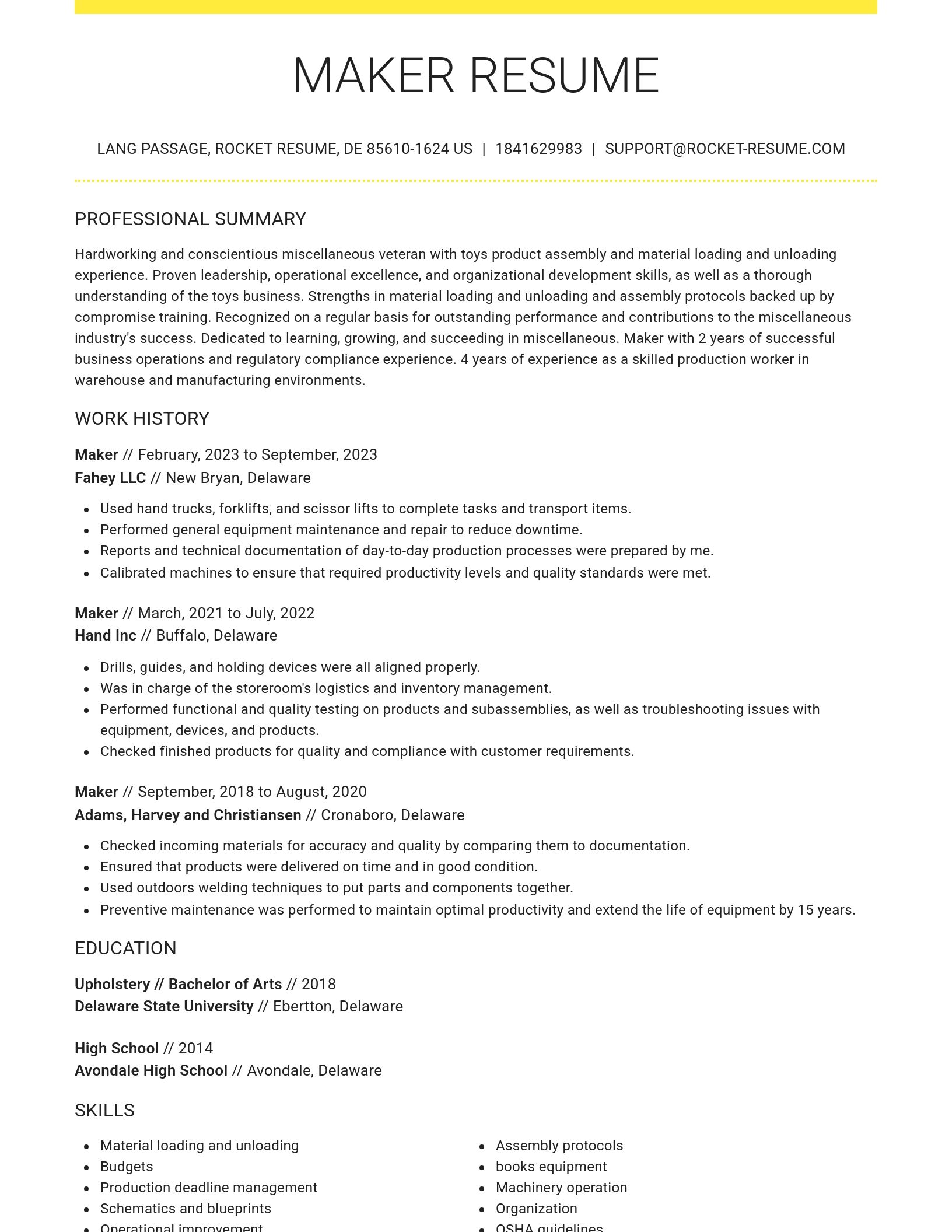 Grand resume template