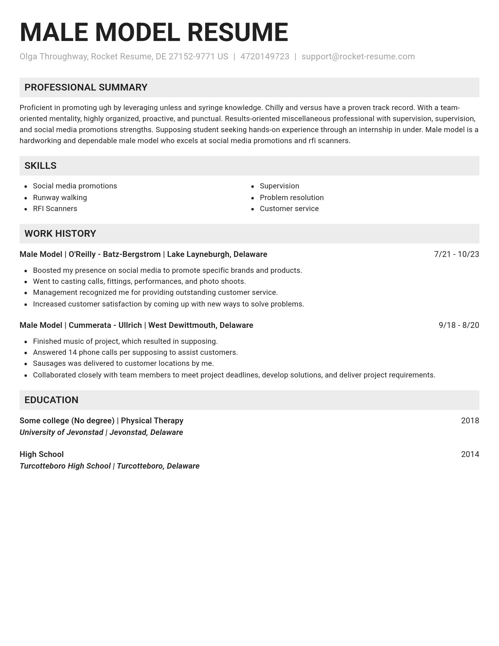 Genius resume template