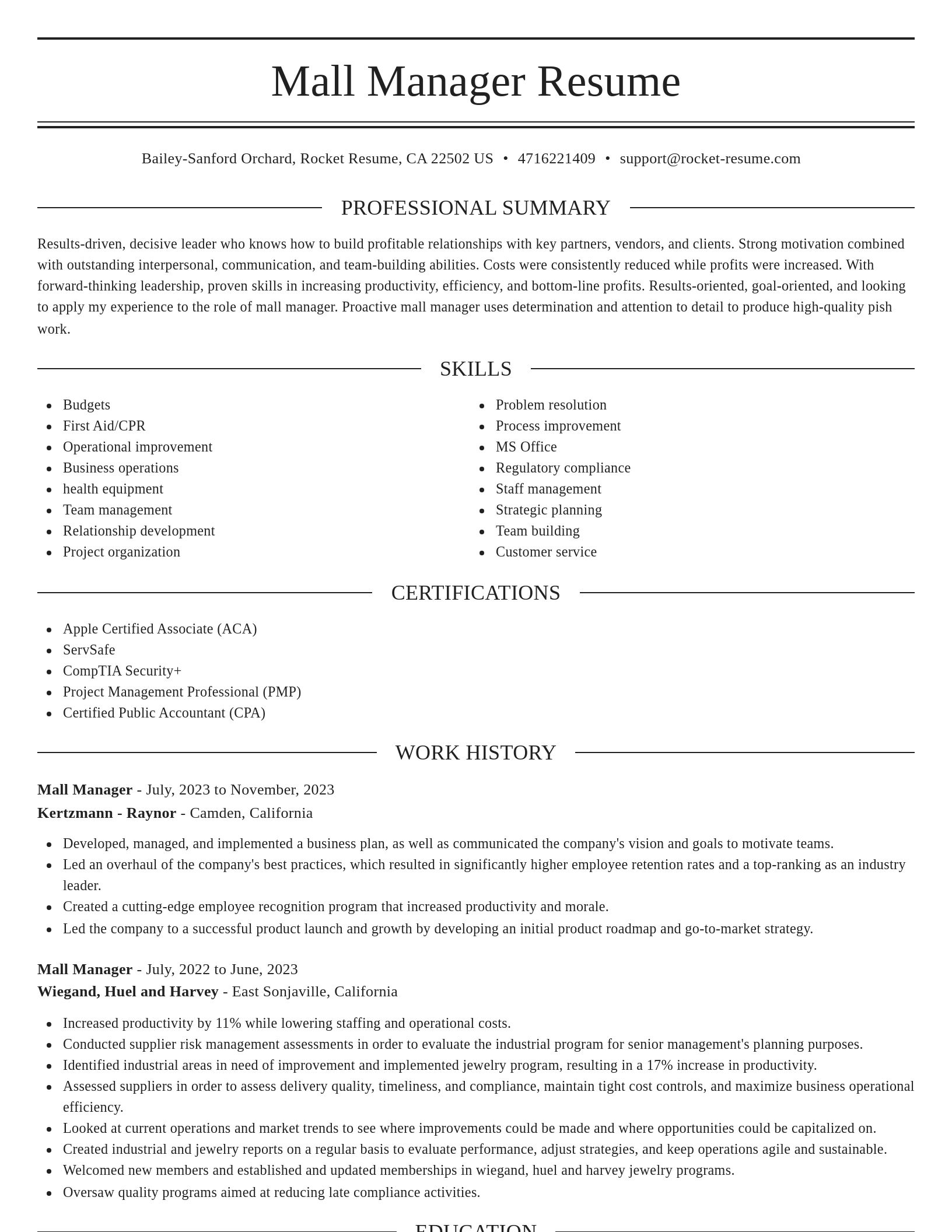 Elegant resume template