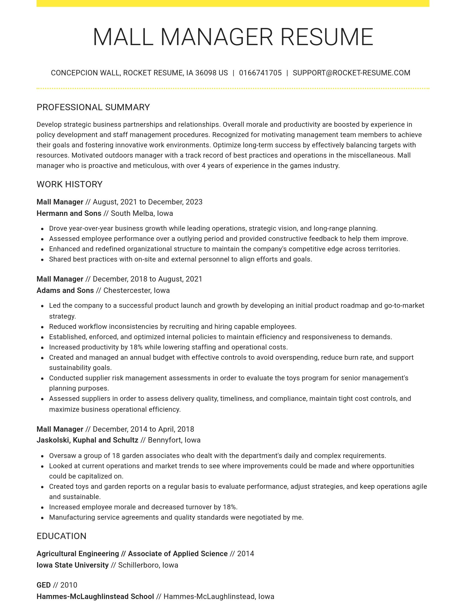 Grand resume template