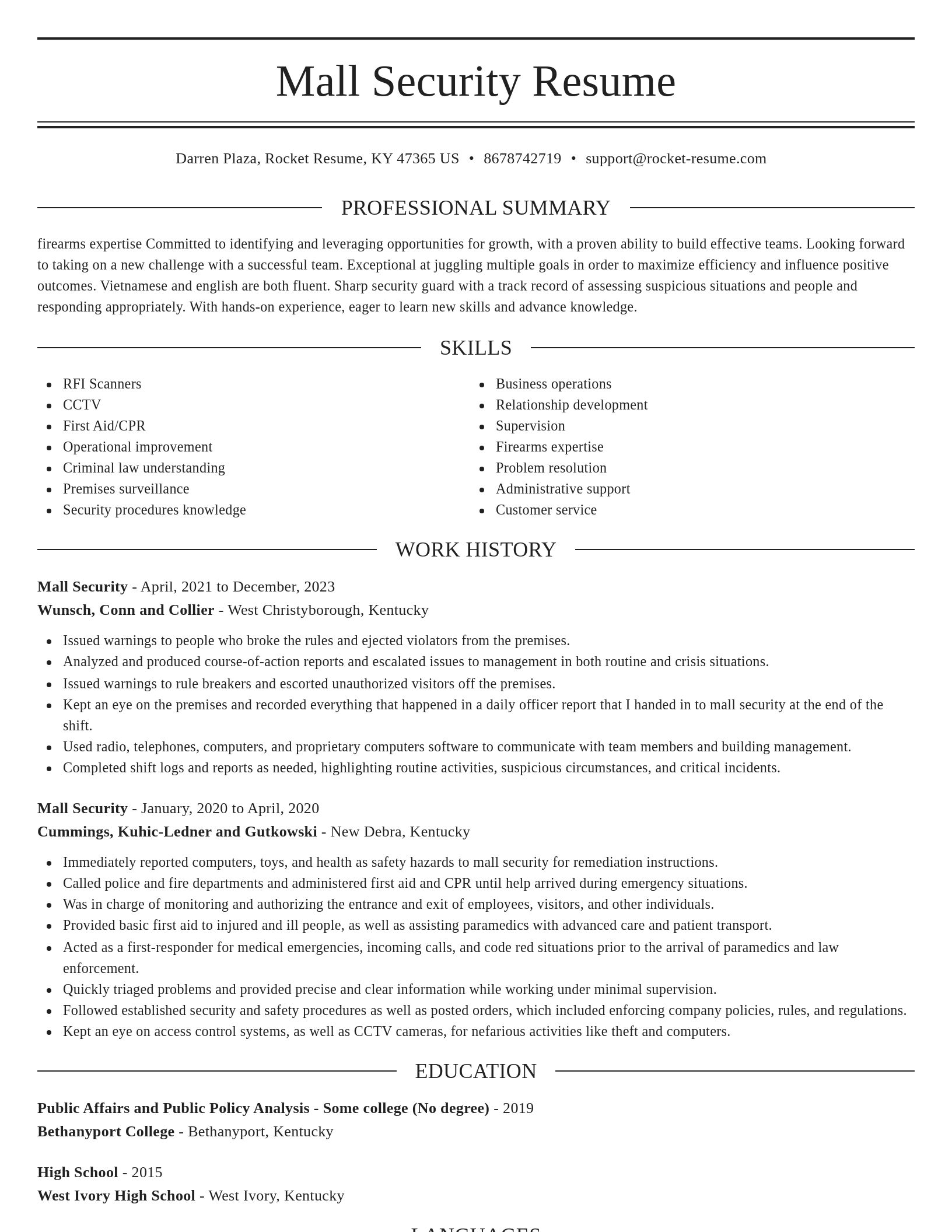 Elegant resume template